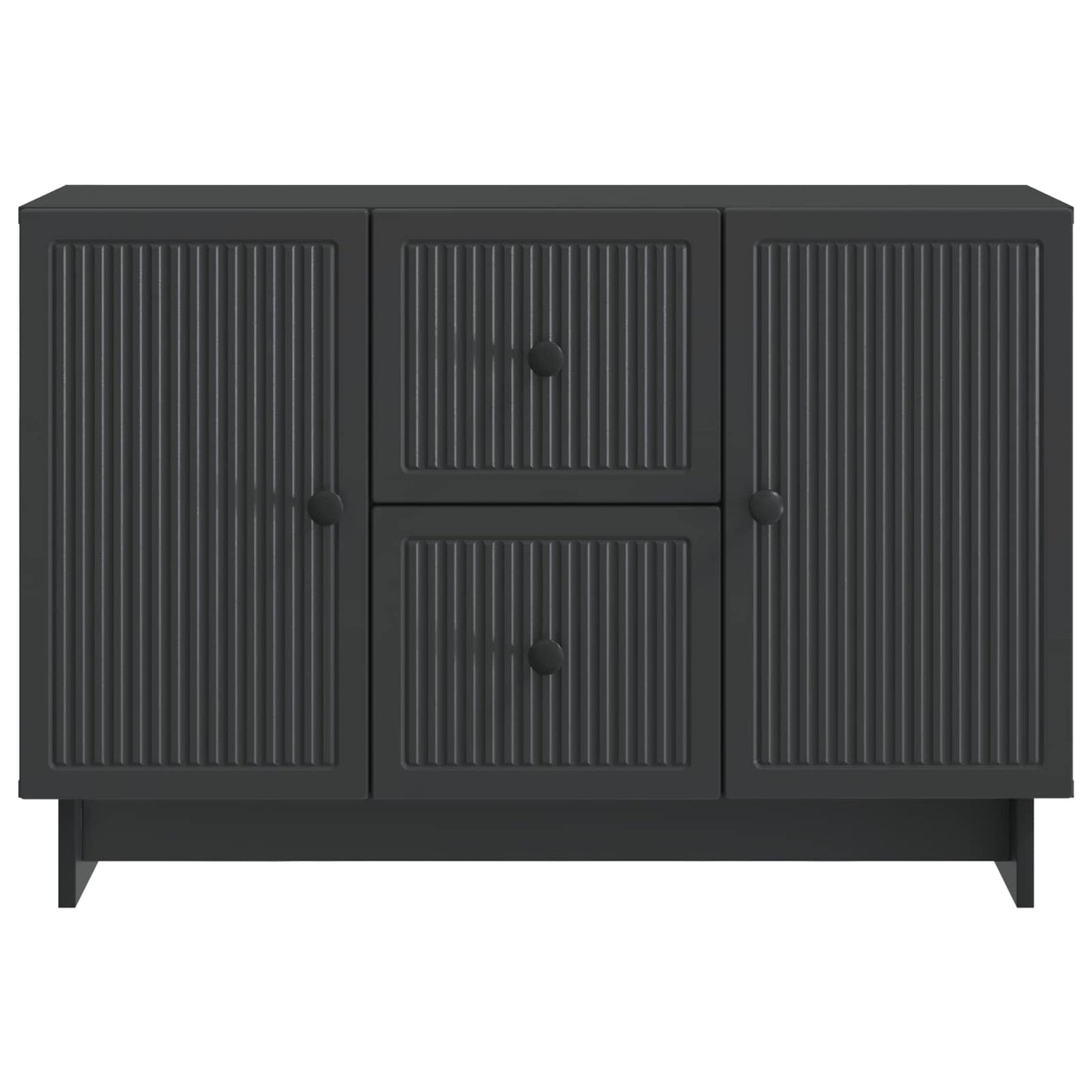 Dressoir met lade Zwart 89 x 34,5 x 60 cm Bewerkt hout is nu te koop bij PeponiXL, paradijselijk wonen!