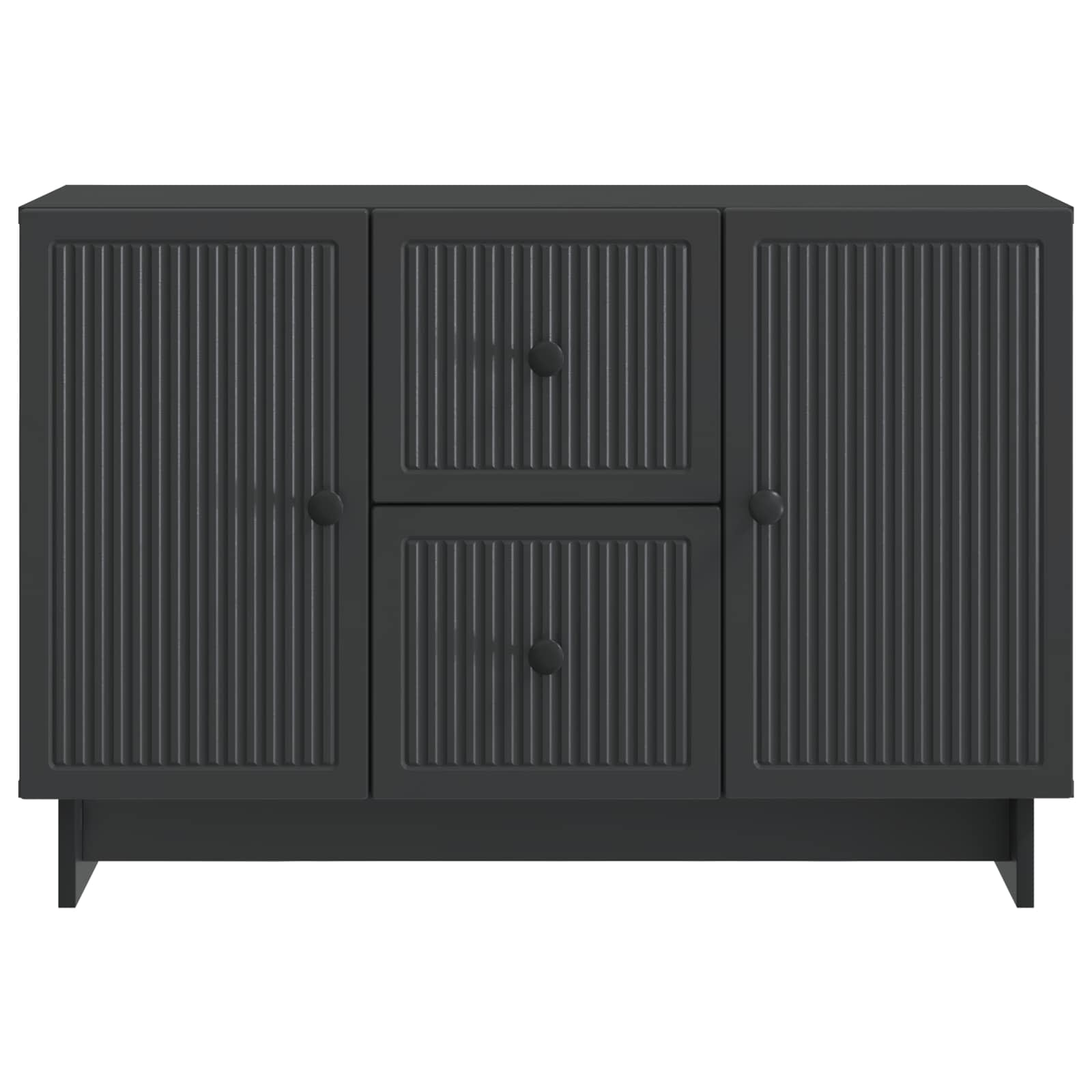 Dressoir met lade Zwart 89 x 34,5 x 60 cm Bewerkt hout is nu te koop bij PeponiXL, paradijselijk wonen!