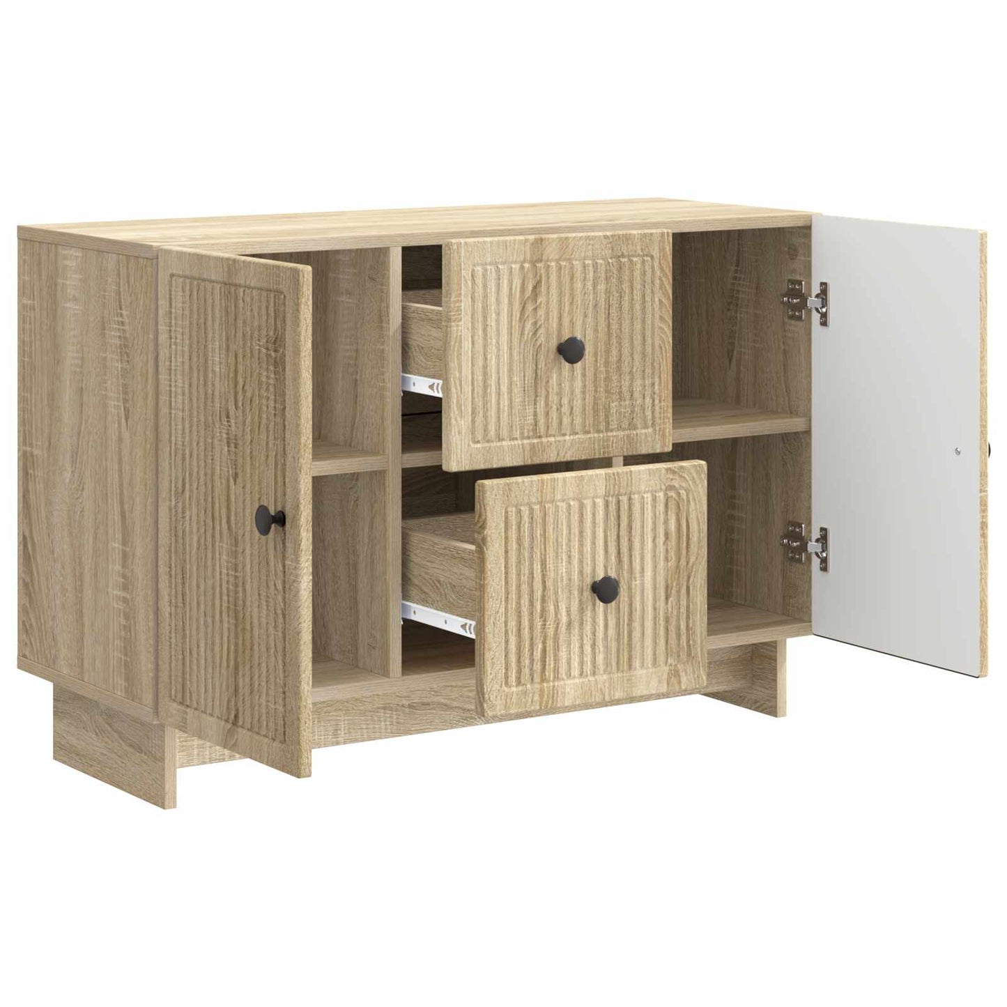 Dressoir met lade Sonoma Eiken 89 x 34,5 x 60 cm Bewerkt hout is nu te koop bij PeponiXL, paradijselijk wonen!