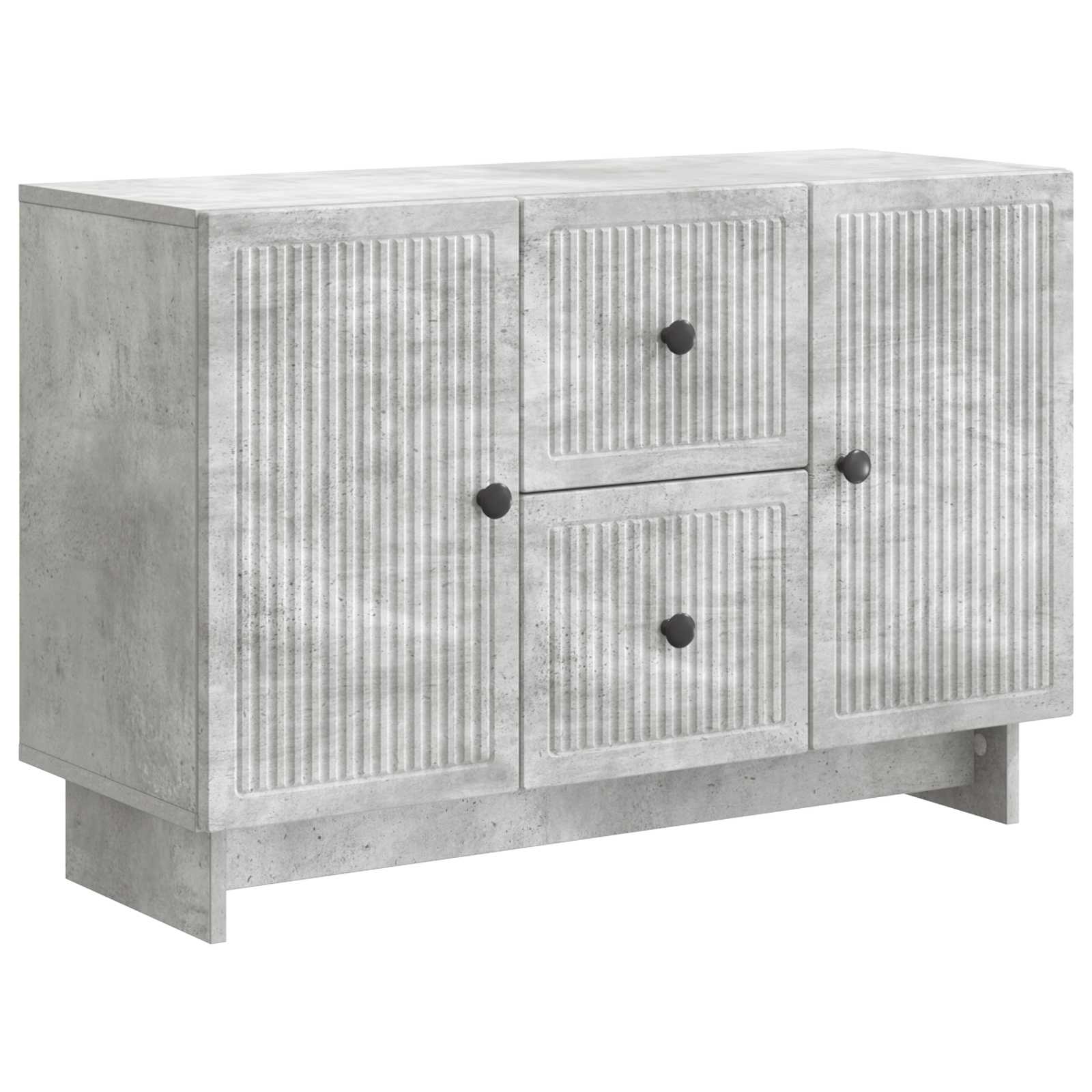 Dressoir met lade Betongrijs 89 x 34,5 x 60 cm Bewerkt hout is nu te koop bij PeponiXL, paradijselijk wonen!