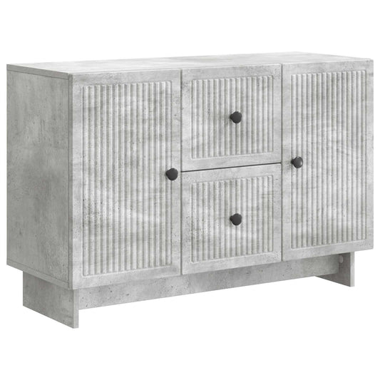 Dressoir met lade Betongrijs 89 x 34,5 x 60 cm Bewerkt hout is nu te koop bij PeponiXL, paradijselijk wonen!