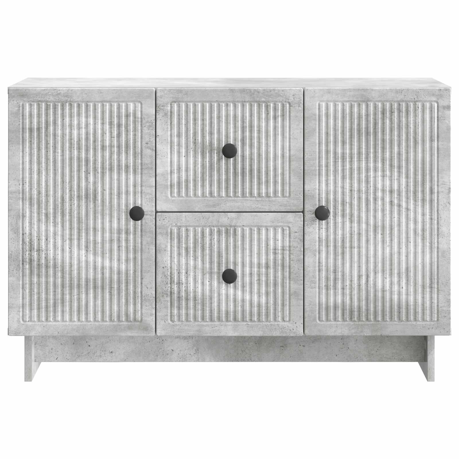 Dressoir met lade Betongrijs 89 x 34,5 x 60 cm Bewerkt hout is nu te koop bij PeponiXL, paradijselijk wonen!