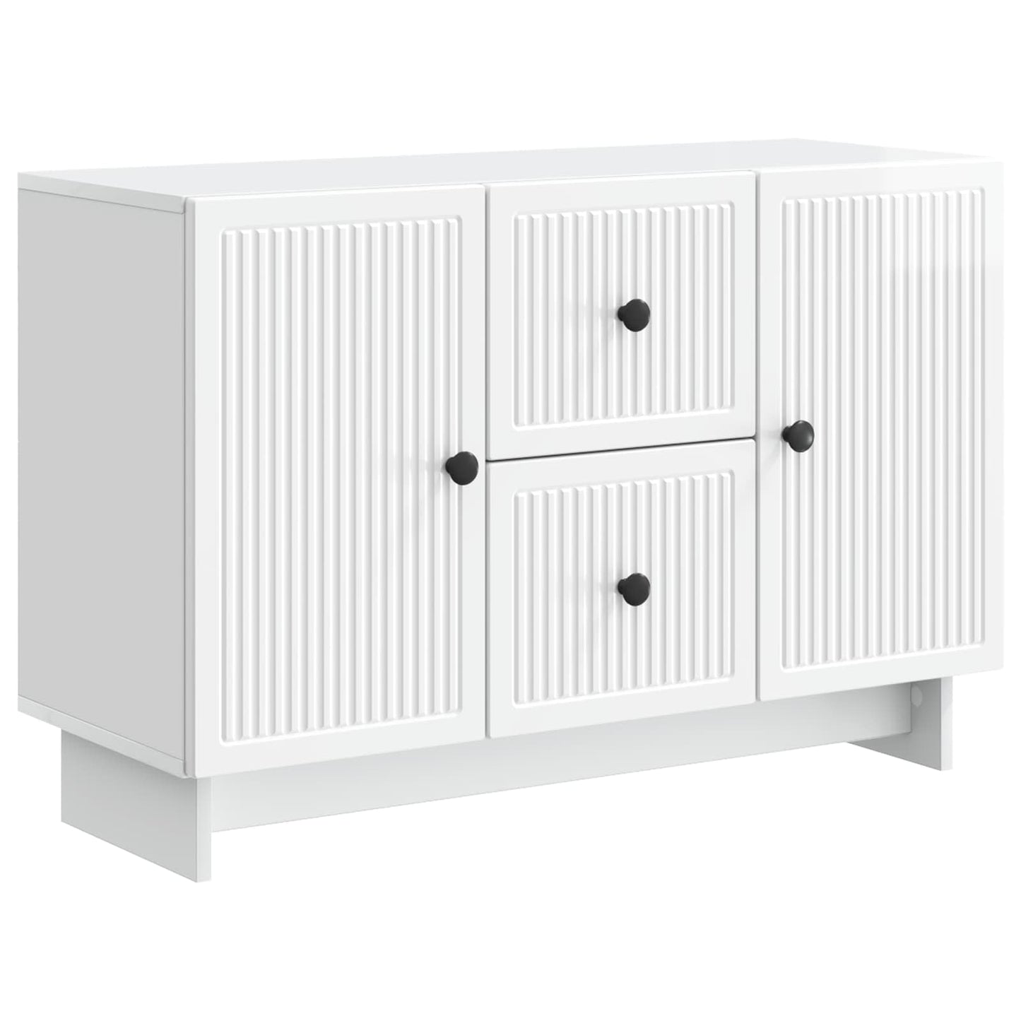 Dressoir met lade Hoogglans Wit 89 x 34,5 x 60 cm Bewerkt hout is nu te koop bij PeponiXL, paradijselijk wonen!