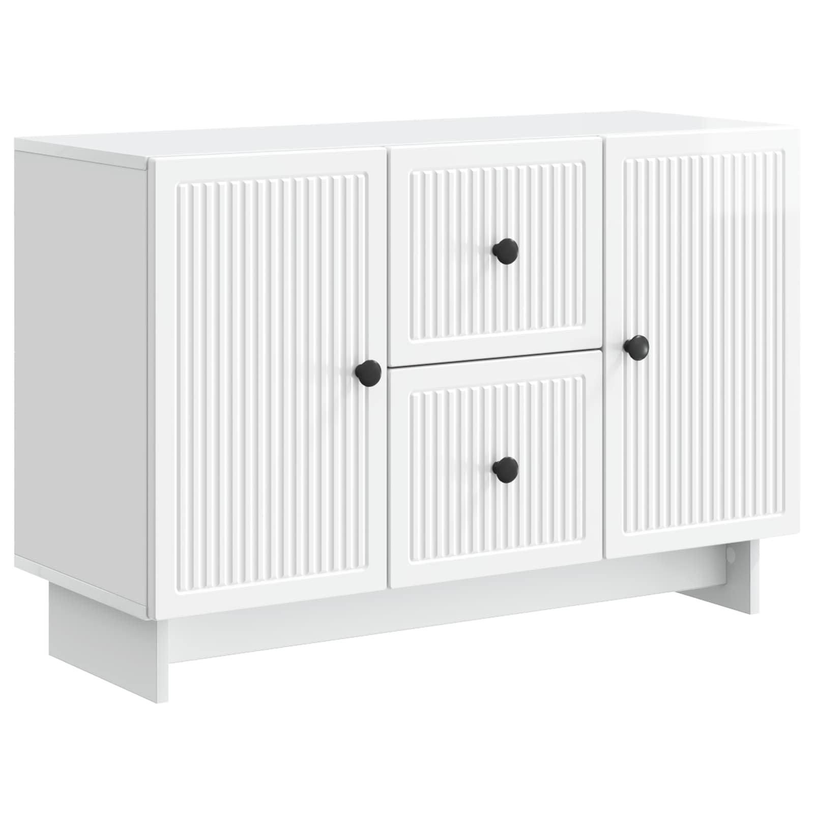 Dressoir met lade Hoogglans Wit 89 x 34,5 x 60 cm Bewerkt hout is nu te koop bij PeponiXL, paradijselijk wonen!