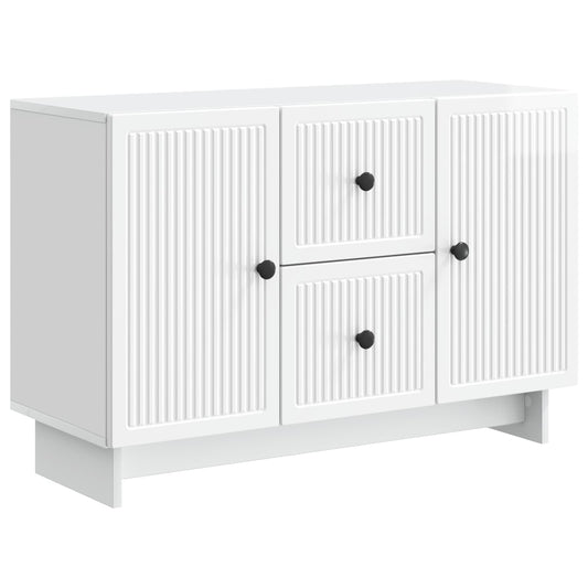 Dressoir met lade Hoogglans Wit 89 x 34,5 x 60 cm Bewerkt hout is nu te koop bij PeponiXL, paradijselijk wonen!