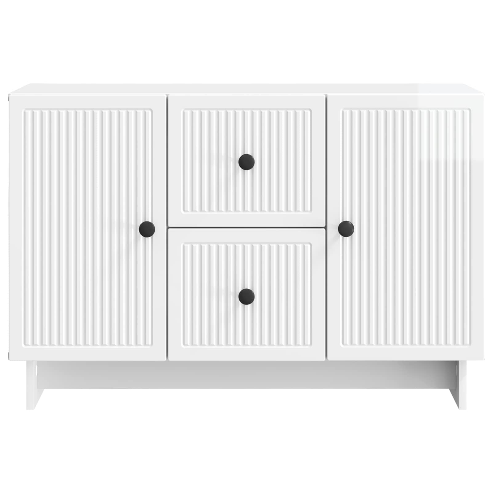 Dressoir met lade Hoogglans Wit 89 x 34,5 x 60 cm Bewerkt hout is nu te koop bij PeponiXL, paradijselijk wonen!