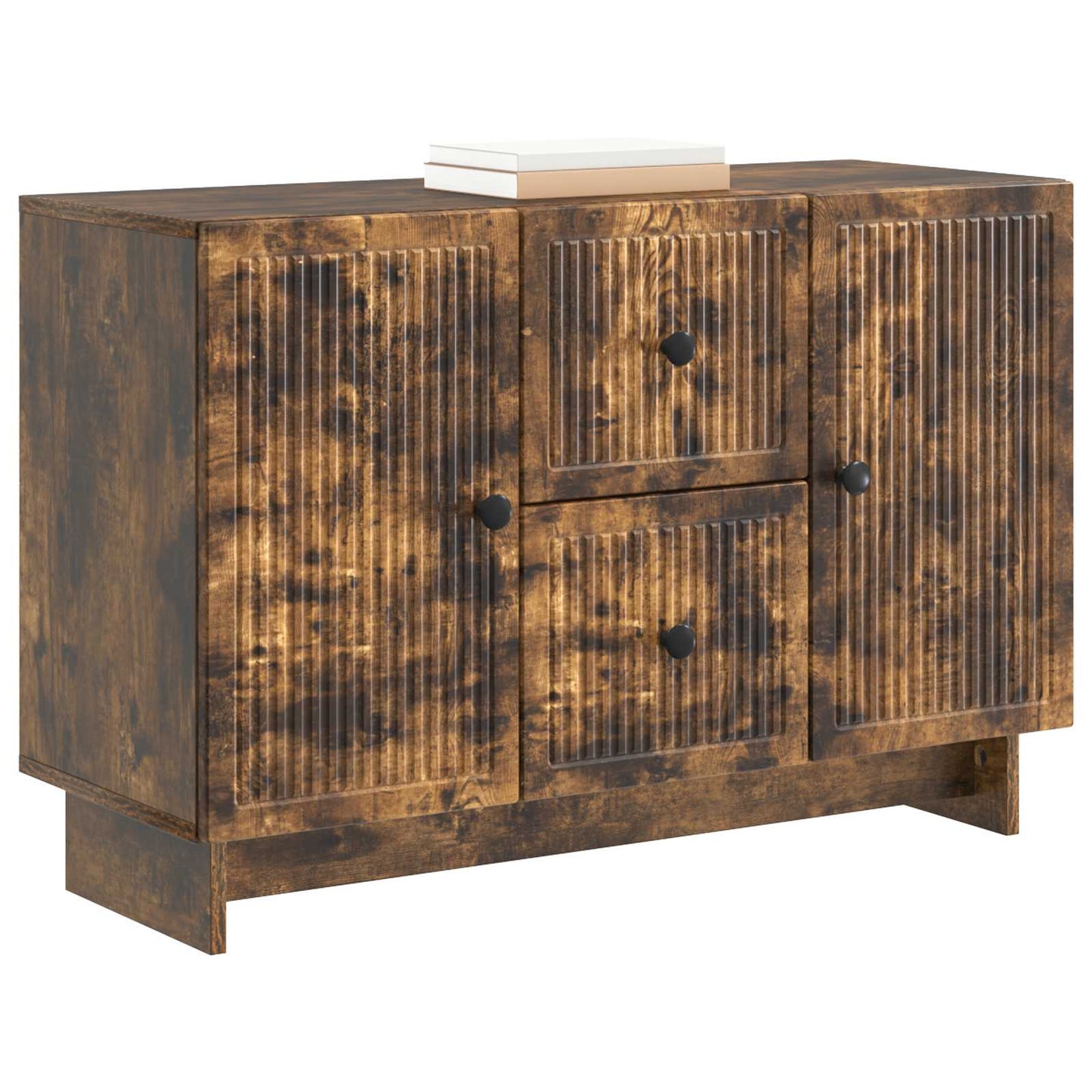 Dressoir met lade Gerookt eiken 89 x 34,5 x 60 cm Bewerkt hout is nu te koop bij PeponiXL, paradijselijk wonen!