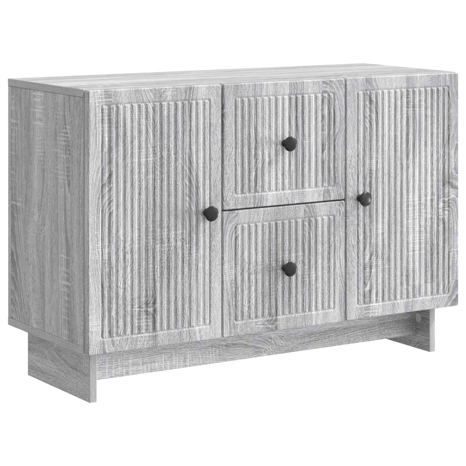Dressoir met lade Grijs sonoma 89 x 34,5 x 60 cm Bewerkt hout is nu te koop bij PeponiXL, paradijselijk wonen!