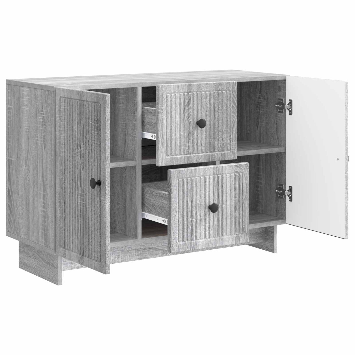 Dressoir met lade Grijs sonoma 89 x 34,5 x 60 cm Bewerkt hout is nu te koop bij PeponiXL, paradijselijk wonen!
