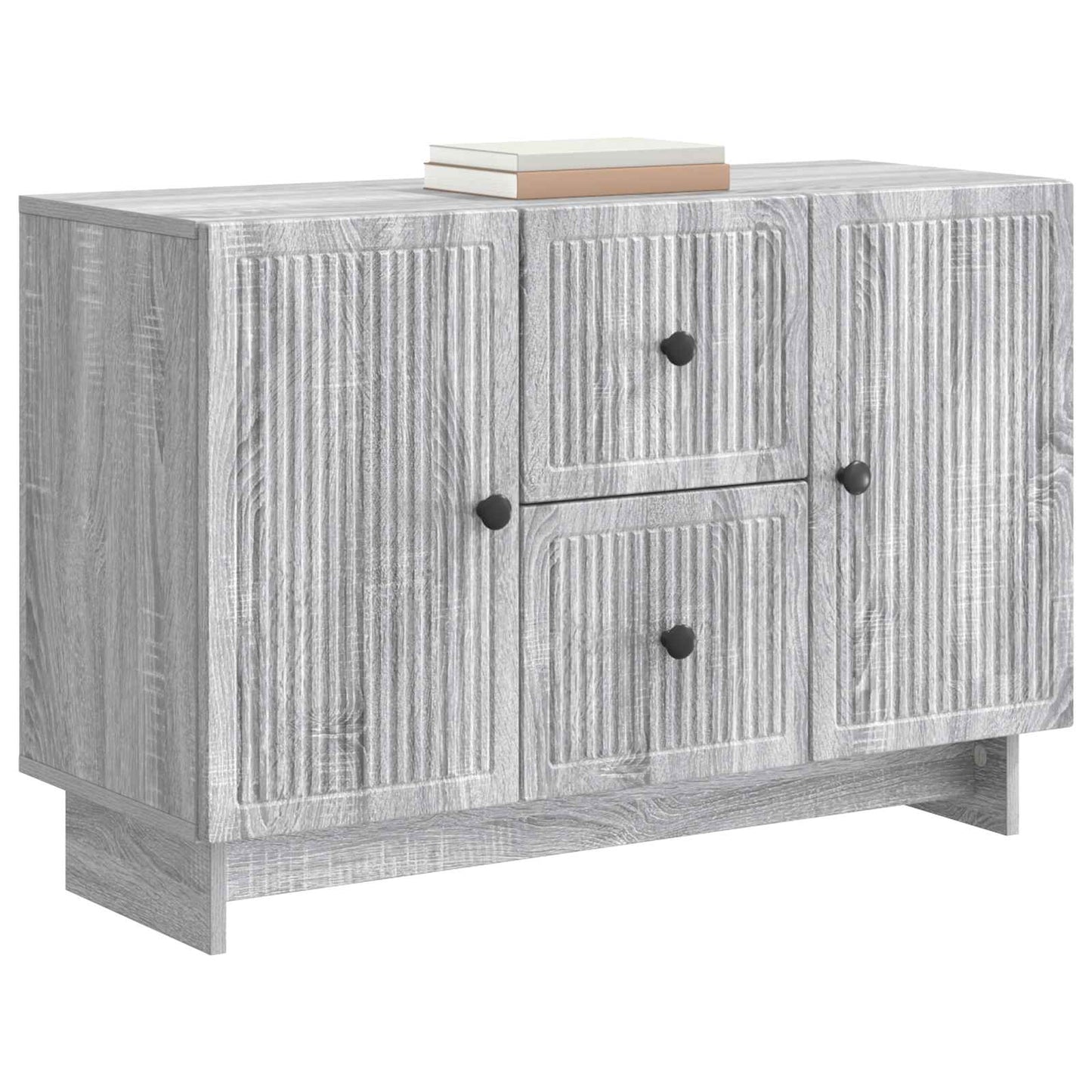 Dressoir met lade Grijs sonoma 89 x 34,5 x 60 cm Bewerkt hout is nu te koop bij PeponiXL, paradijselijk wonen!