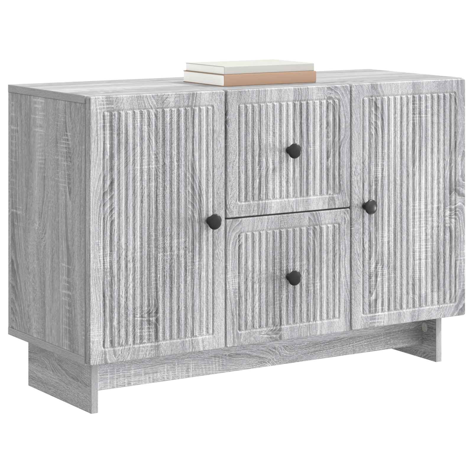 Dressoir met lade Grijs sonoma 89 x 34,5 x 60 cm Bewerkt hout is nu te koop bij PeponiXL, paradijselijk wonen!