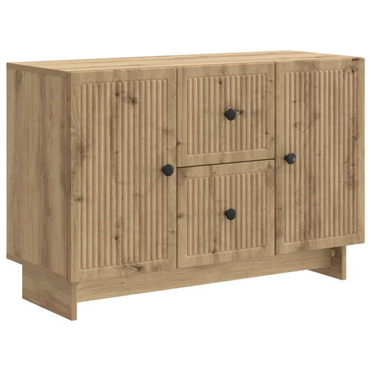 Dressoir Artisanaal eiken 89 x 34,5 x 60 cm Bewerkt hout is nu te koop bij PeponiXL, paradijselijk wonen!