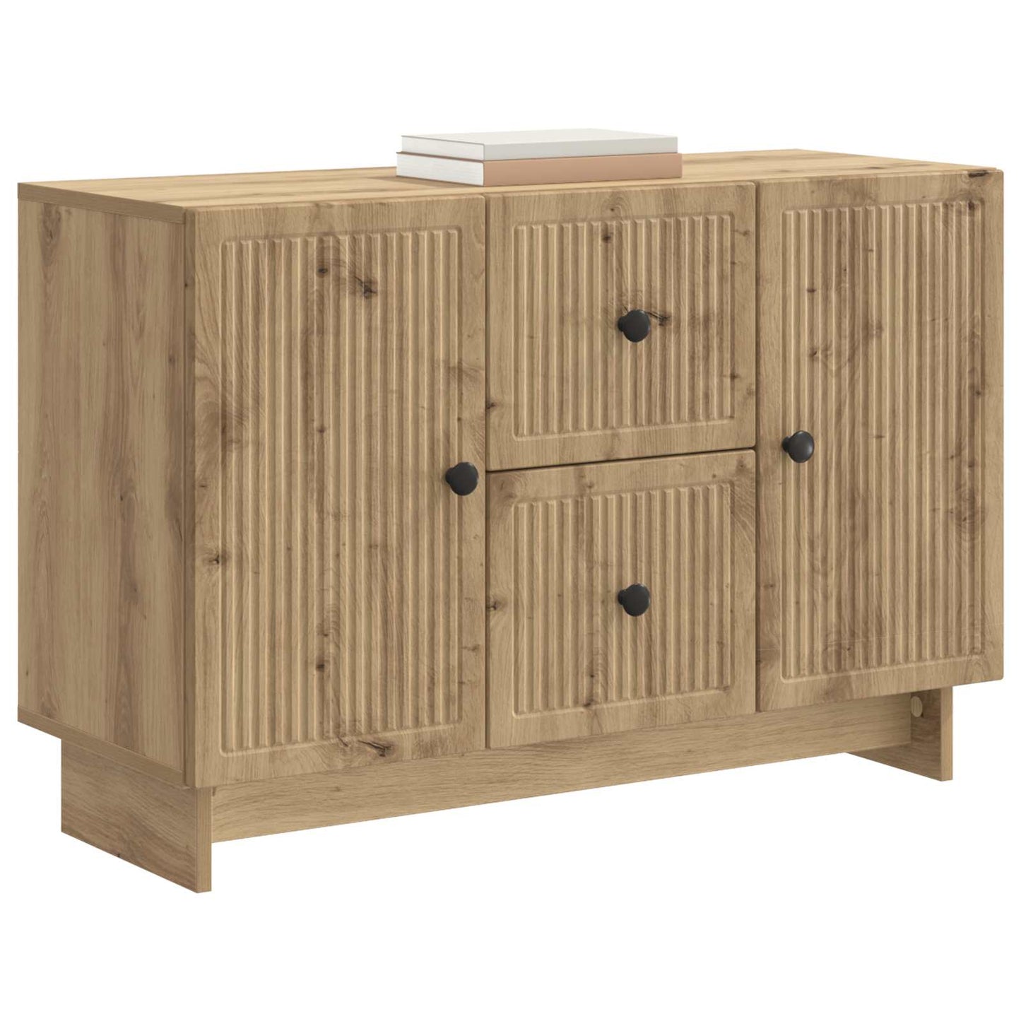 Dressoir Artisanaal eiken 89 x 34,5 x 60 cm Bewerkt hout is nu te koop bij PeponiXL, paradijselijk wonen!
