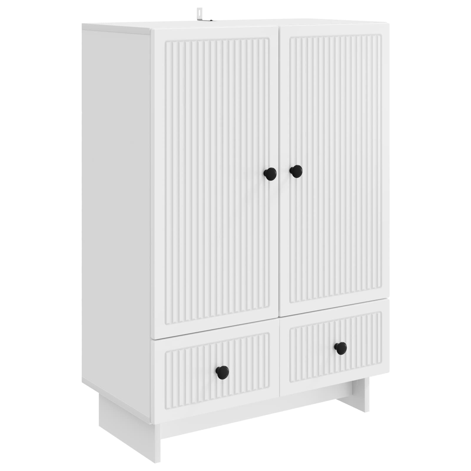 Dressoir Wit 66 x 34,5 x 95 cm Geconstrueerd hout is nu te koop bij PeponiXL, paradijselijk wonen!