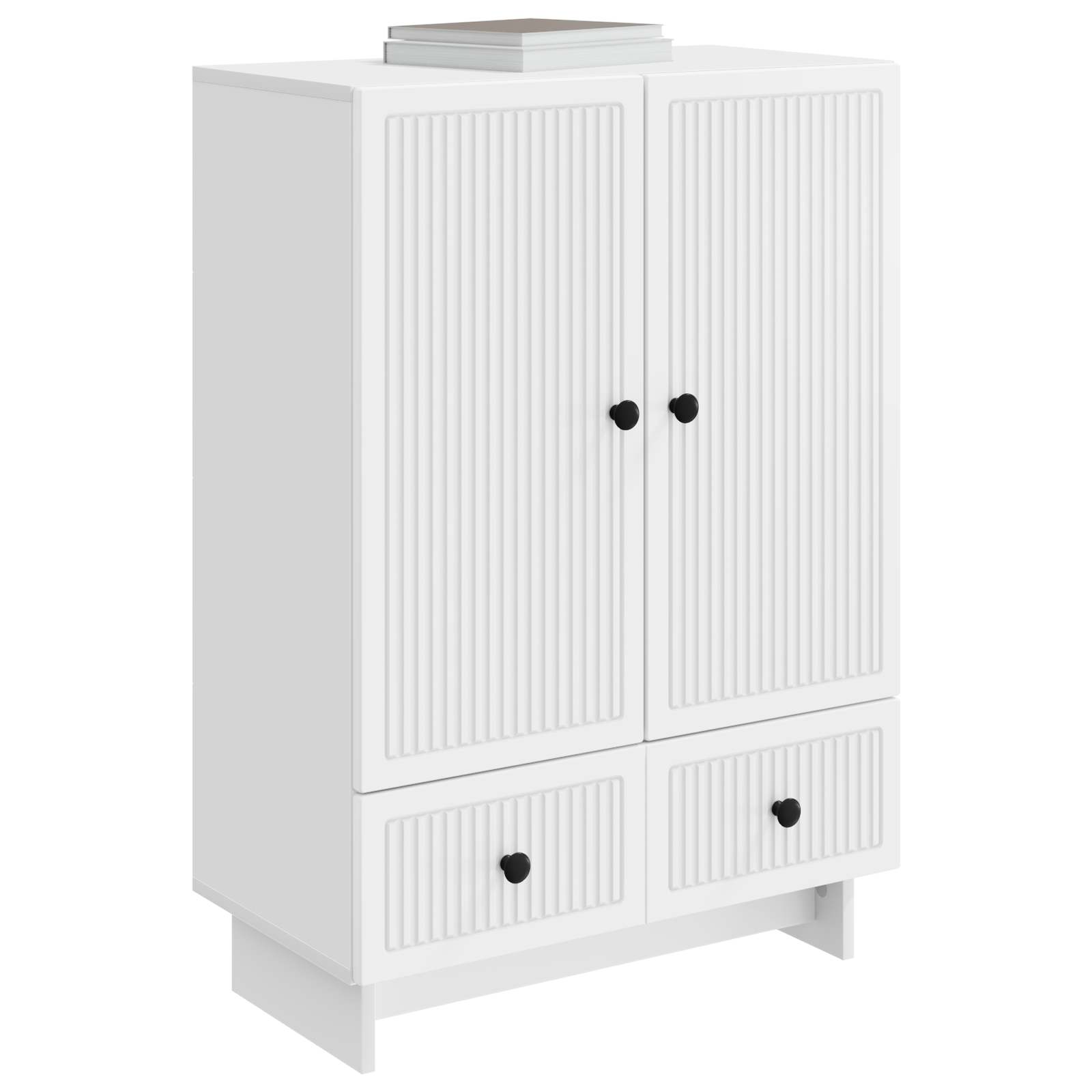 Dressoir Wit 66 x 34,5 x 95 cm Geconstrueerd hout is nu te koop bij PeponiXL, paradijselijk wonen!