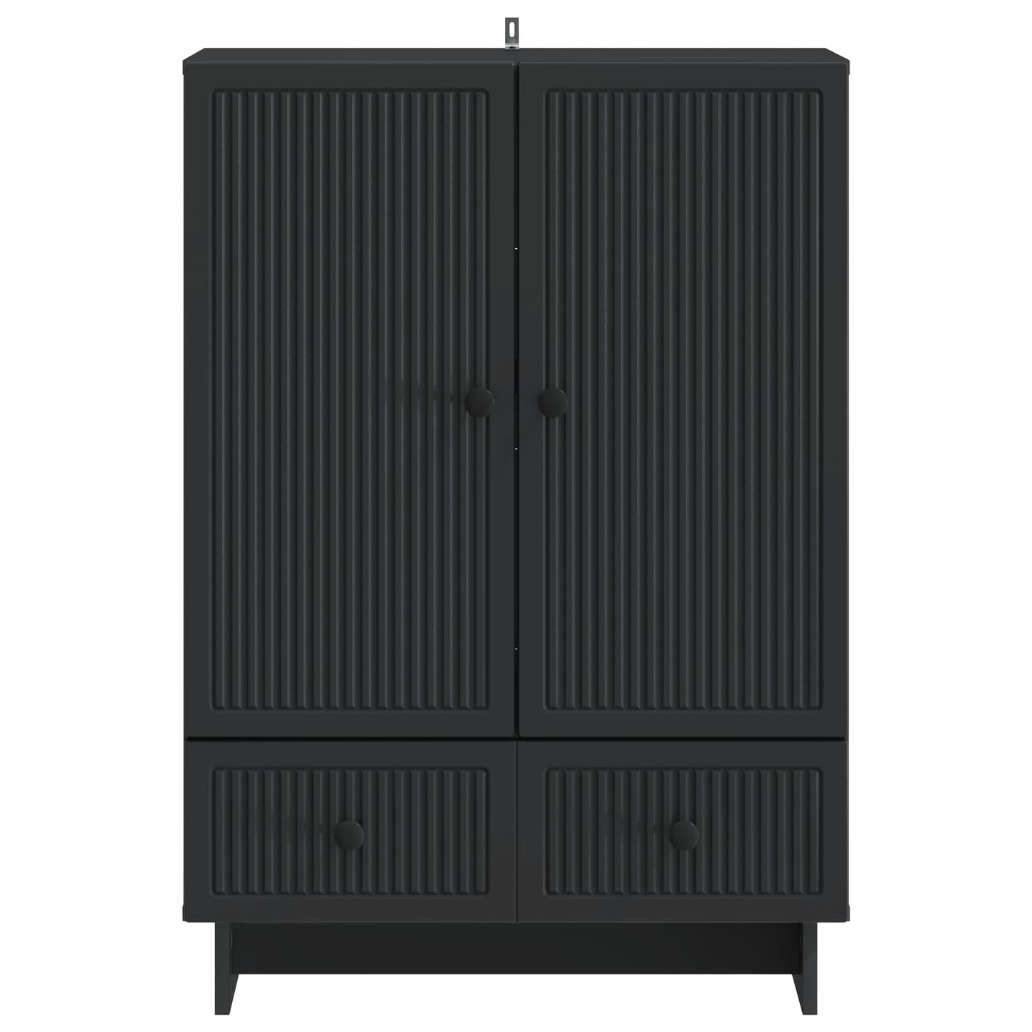 Dressoir Zwart 66 x 34,5 x 95 cm Geconstrueerd hout is nu te koop bij PeponiXL, paradijselijk wonen!