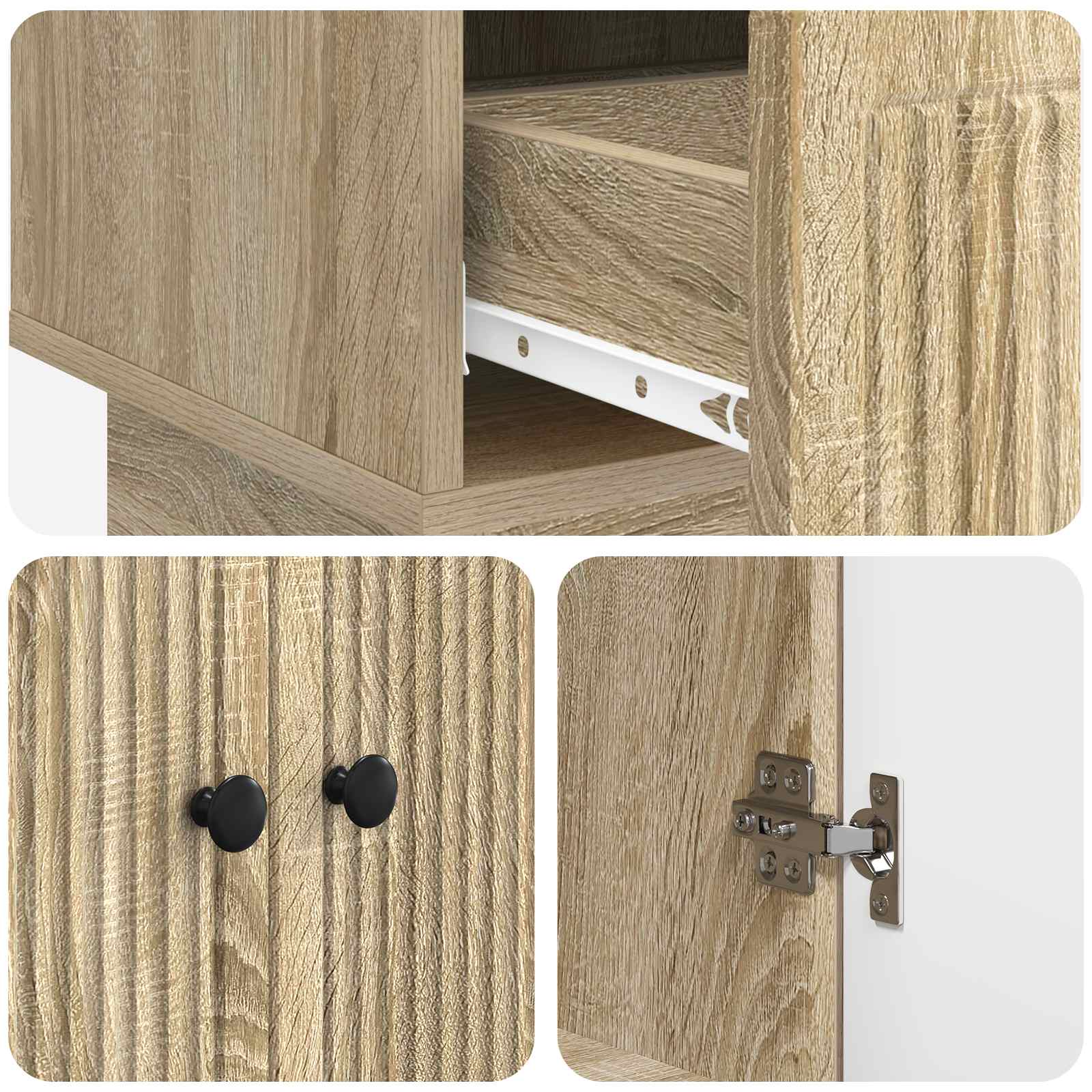 Dressoir Sonoma Eiken 66 x 34,5 x 95 cm Bewerkt hout is nu te koop bij PeponiXL, paradijselijk wonen!