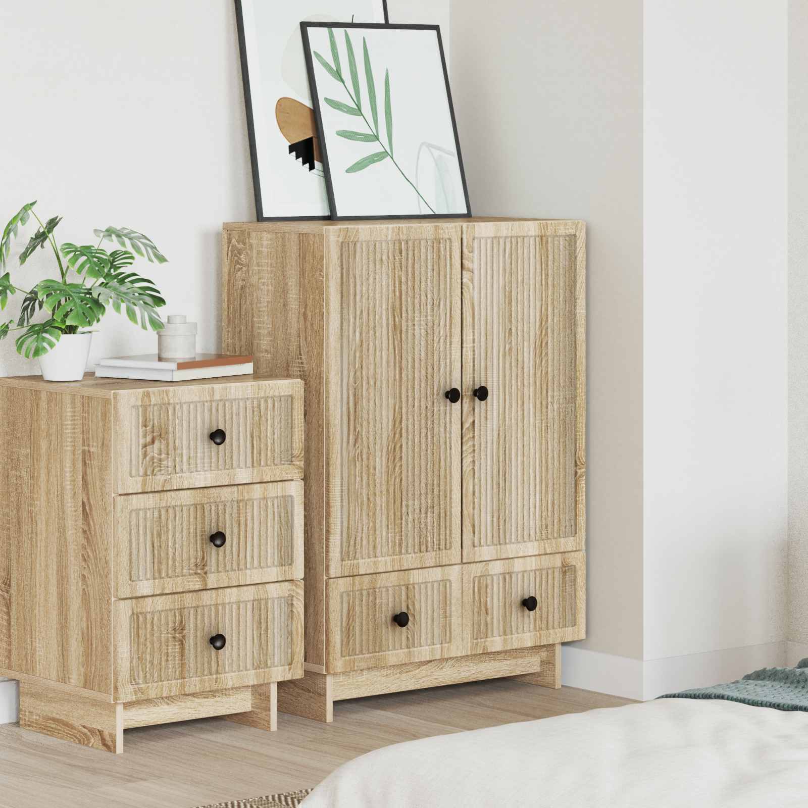 Dressoir Sonoma Eiken 66 x 34,5 x 95 cm Bewerkt hout is nu te koop bij PeponiXL, paradijselijk wonen!