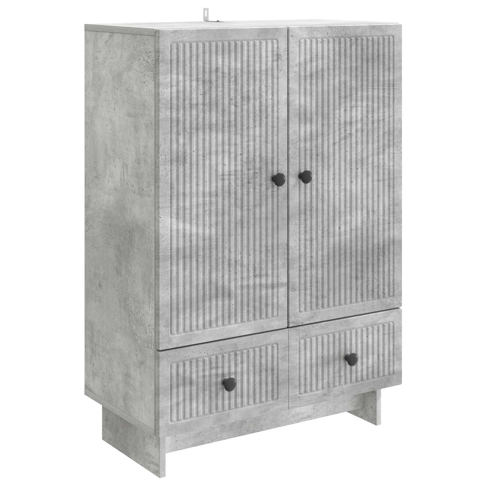 Dressoir Beton Grijs 66 x 34,5 x 95 cm Geconstrueerd hout is nu te koop bij PeponiXL, paradijselijk wonen!