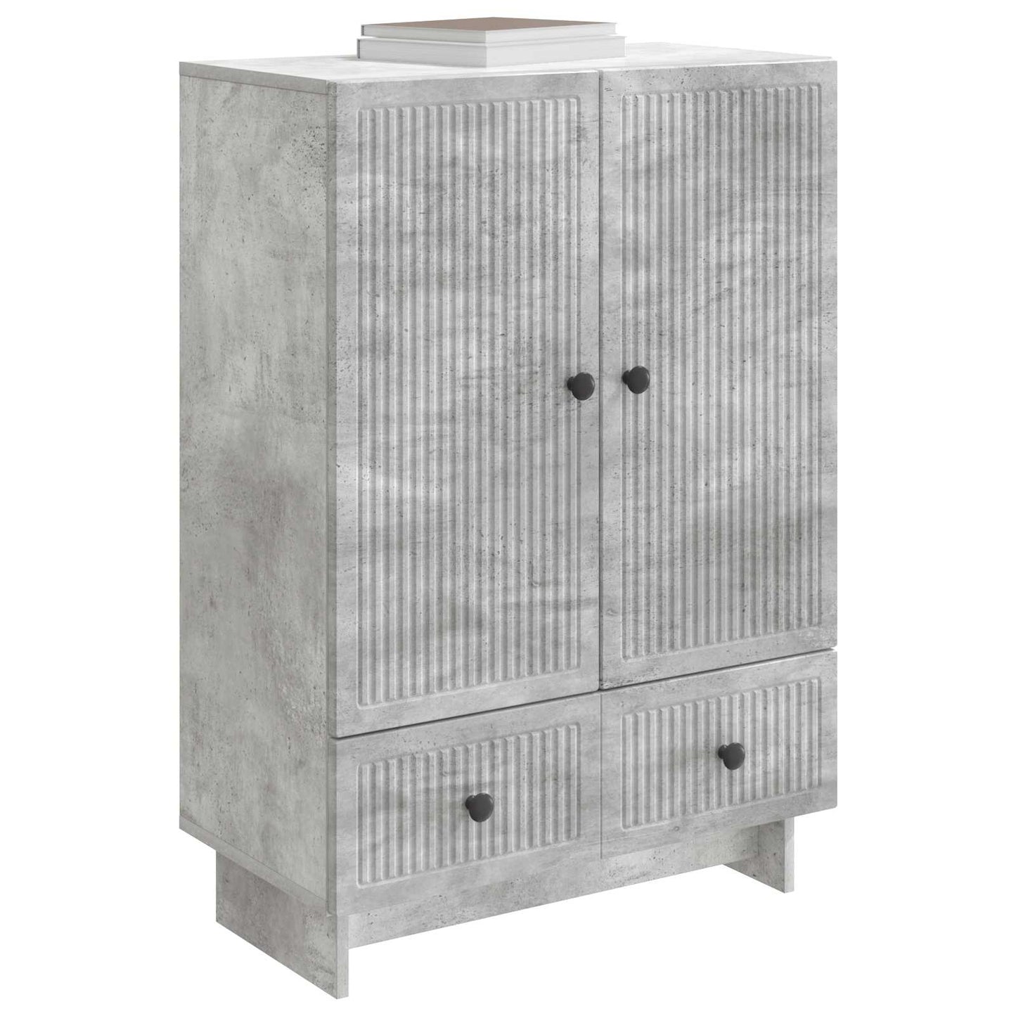 Dressoir Beton Grijs 66 x 34,5 x 95 cm Geconstrueerd hout is nu te koop bij PeponiXL, paradijselijk wonen!
