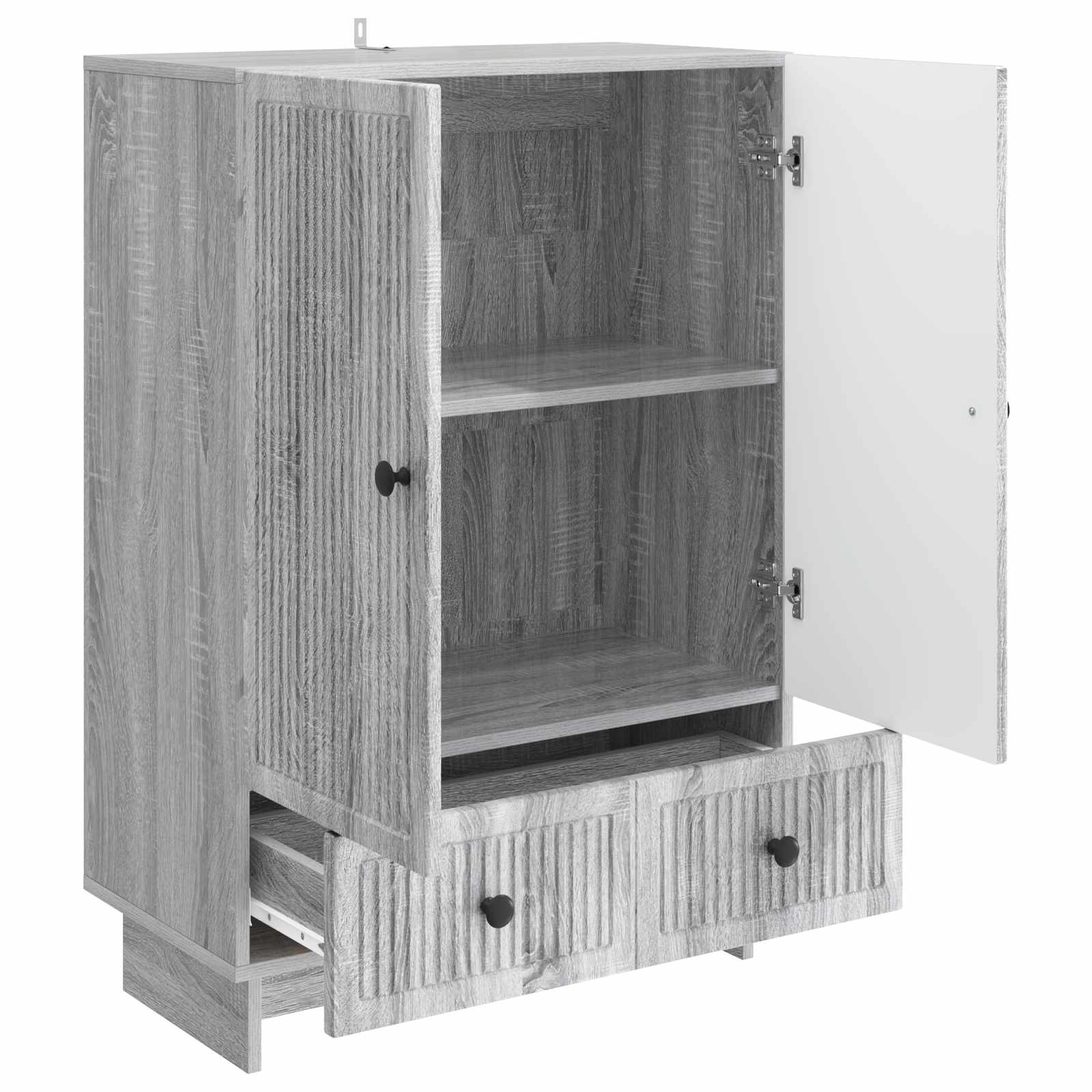 Dressoir Grijze Sonoma 66 x 34,5 x 95 cm Geconstrueerd hout is nu te koop bij PeponiXL, paradijselijk wonen!