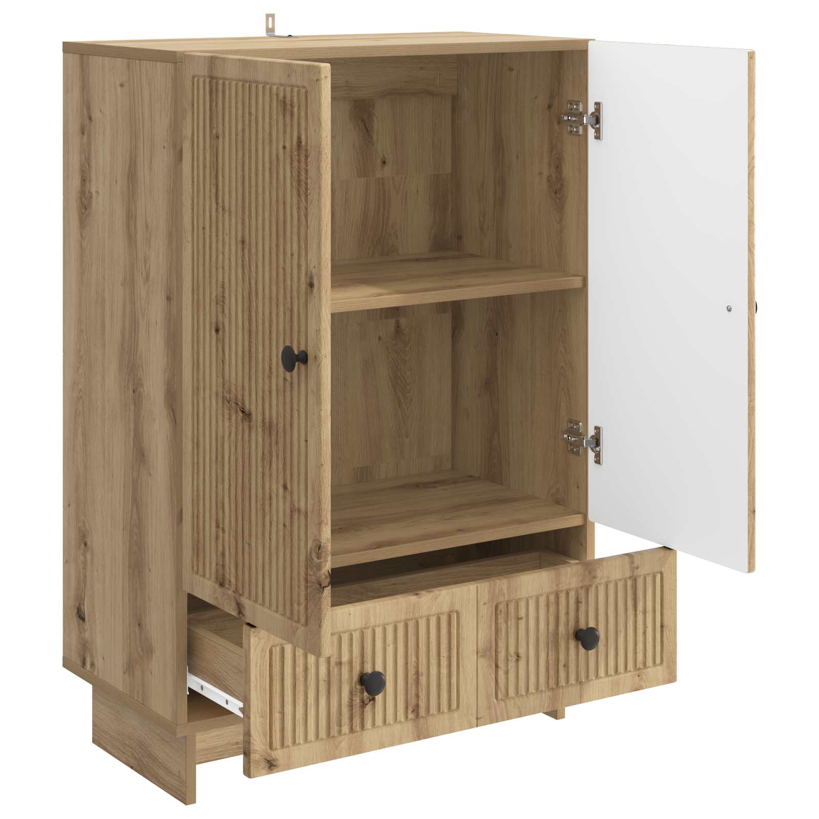 Dressoir Artisan Eik 66 x 34,5 x 95 cm Geconstrueerd hout is nu te koop bij PeponiXL, paradijselijk wonen!