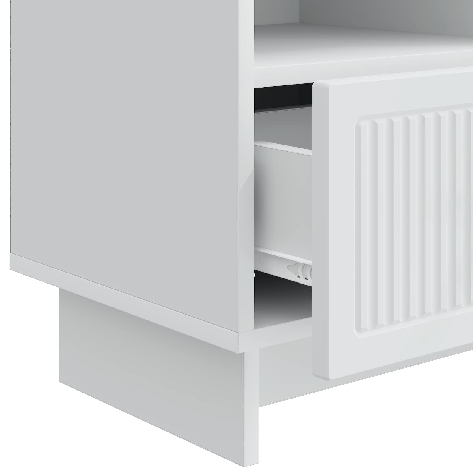 TV-kast met lade Wit 102 x 34,5 x 50 cm Bewerkt hout is nu te koop bij PeponiXL, paradijselijk wonen!