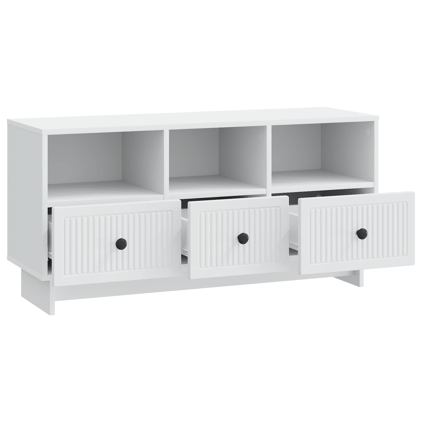 TV-kast met lade Wit 102 x 34,5 x 50 cm Bewerkt hout is nu te koop bij PeponiXL, paradijselijk wonen!