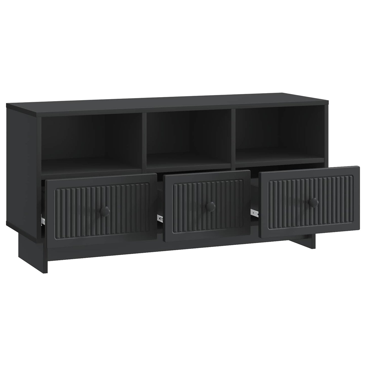 TV-kast met lade Zwart 102 x 34,5 x 50 cm Bewerkt hout is nu te koop bij PeponiXL, paradijselijk wonen!