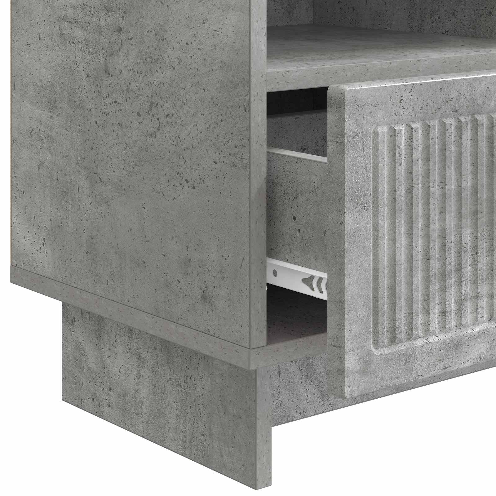TV-kast met lade Betongrijs 102 x 34,5 x 50 cm Bewerkt hout is nu te koop bij PeponiXL, paradijselijk wonen!