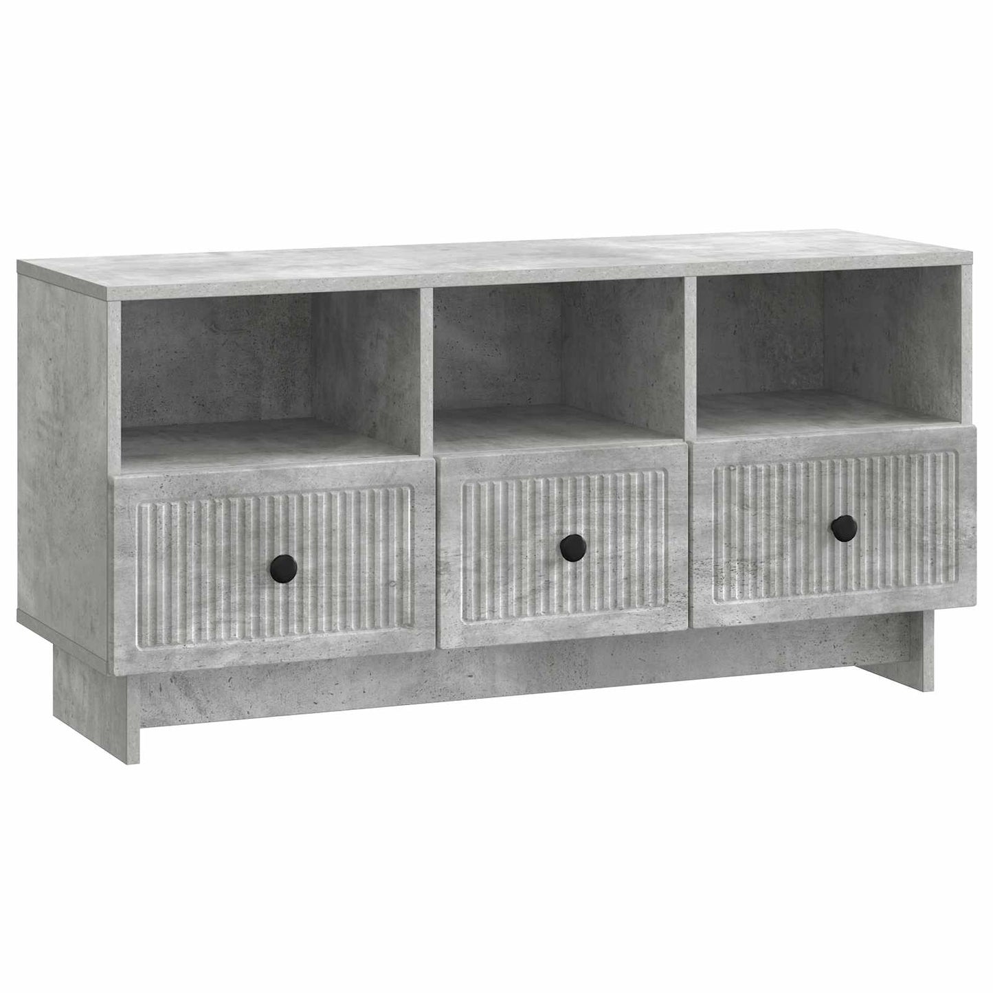 TV-kast met lade Betongrijs 102 x 34,5 x 50 cm Bewerkt hout is nu te koop bij PeponiXL, paradijselijk wonen!