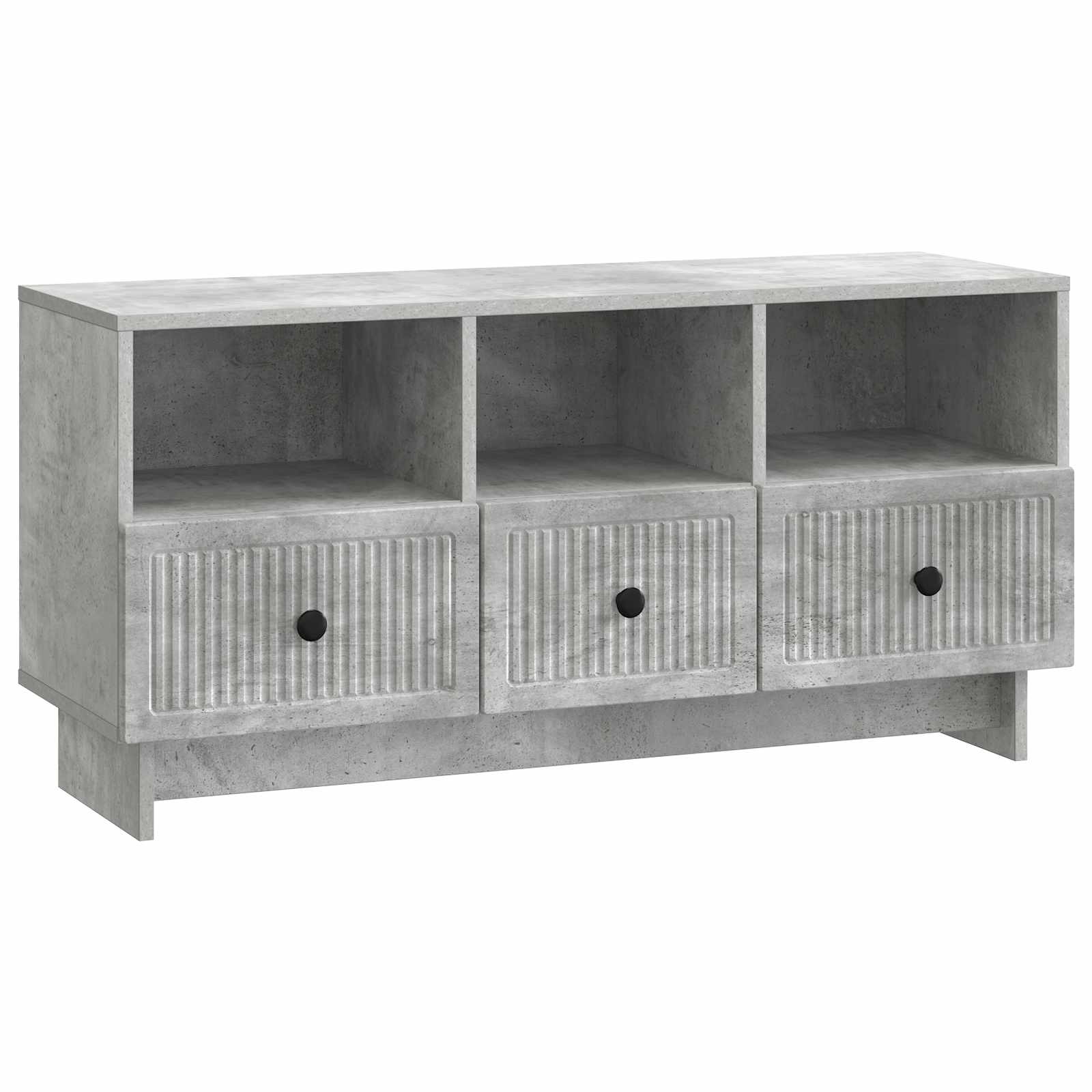 TV-kast met lade Betongrijs 102 x 34,5 x 50 cm Bewerkt hout is nu te koop bij PeponiXL, paradijselijk wonen!