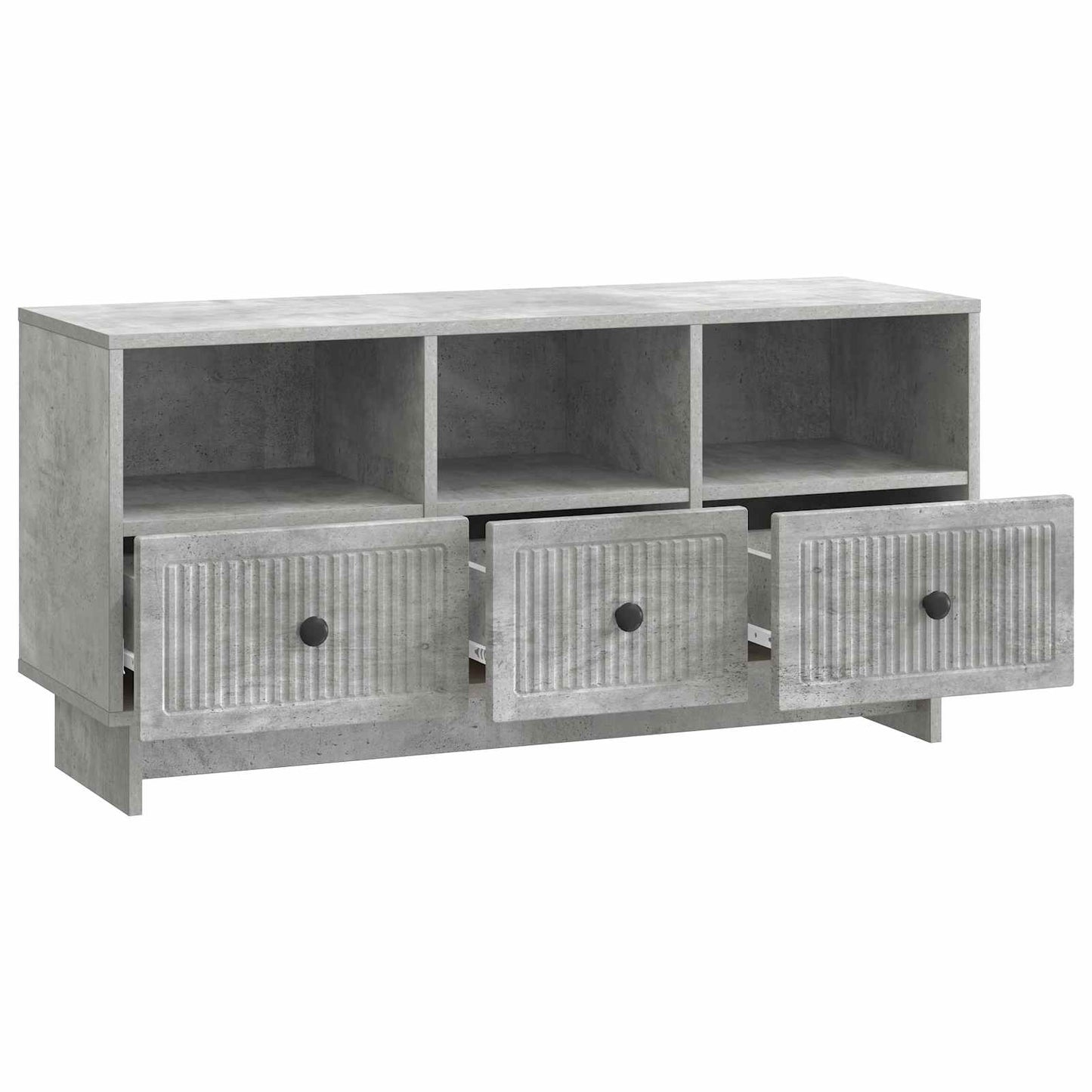 TV-kast met lade Betongrijs 102 x 34,5 x 50 cm Bewerkt hout is nu te koop bij PeponiXL, paradijselijk wonen!