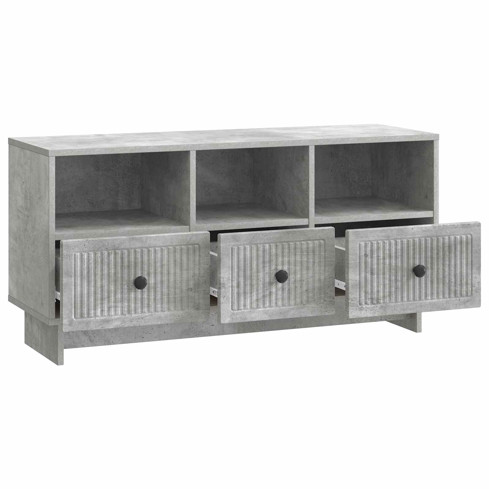 TV-kast met lade Betongrijs 102 x 34,5 x 50 cm Bewerkt hout is nu te koop bij PeponiXL, paradijselijk wonen!