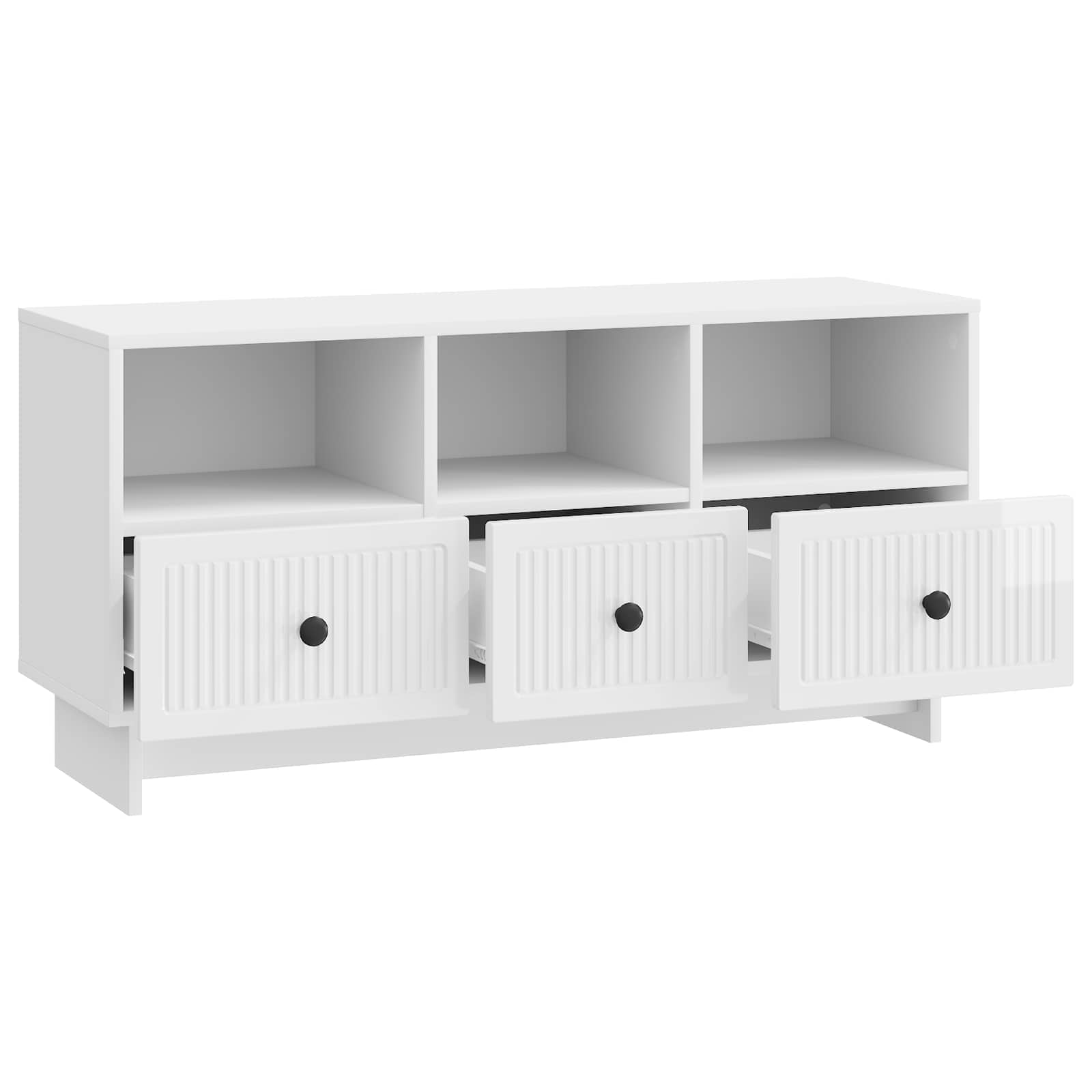 TV-kast met lade Hoogglans Wit 102 x 34,5 x 50 cm Bewerkt hout is nu te koop bij PeponiXL, paradijselijk wonen!