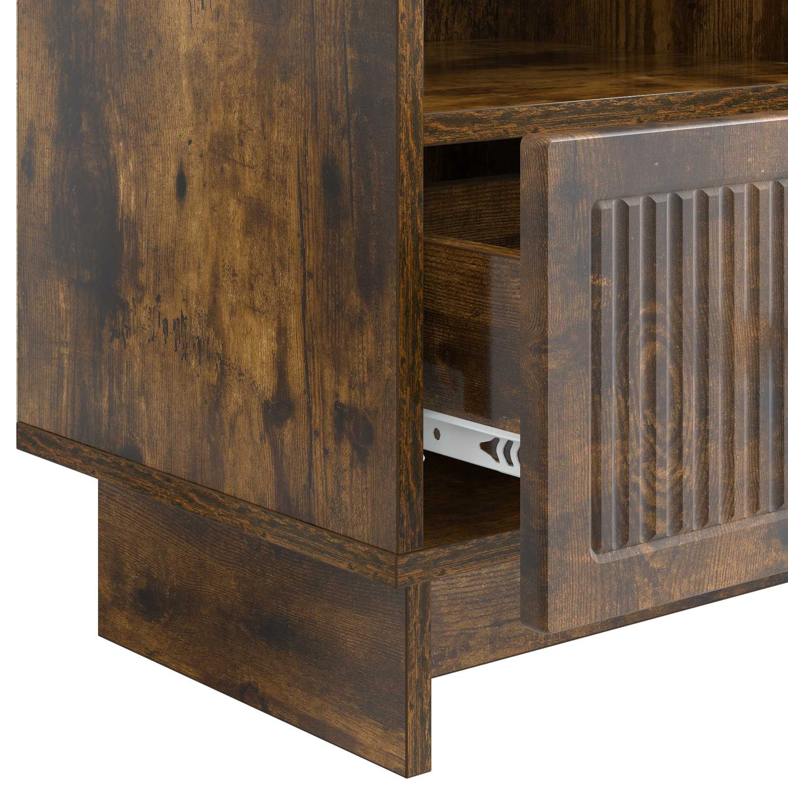 TV-kast met lade Gerookt eiken 102 x 34,5 x 50 cm Bewerkt hout is nu te koop bij PeponiXL, paradijselijk wonen!