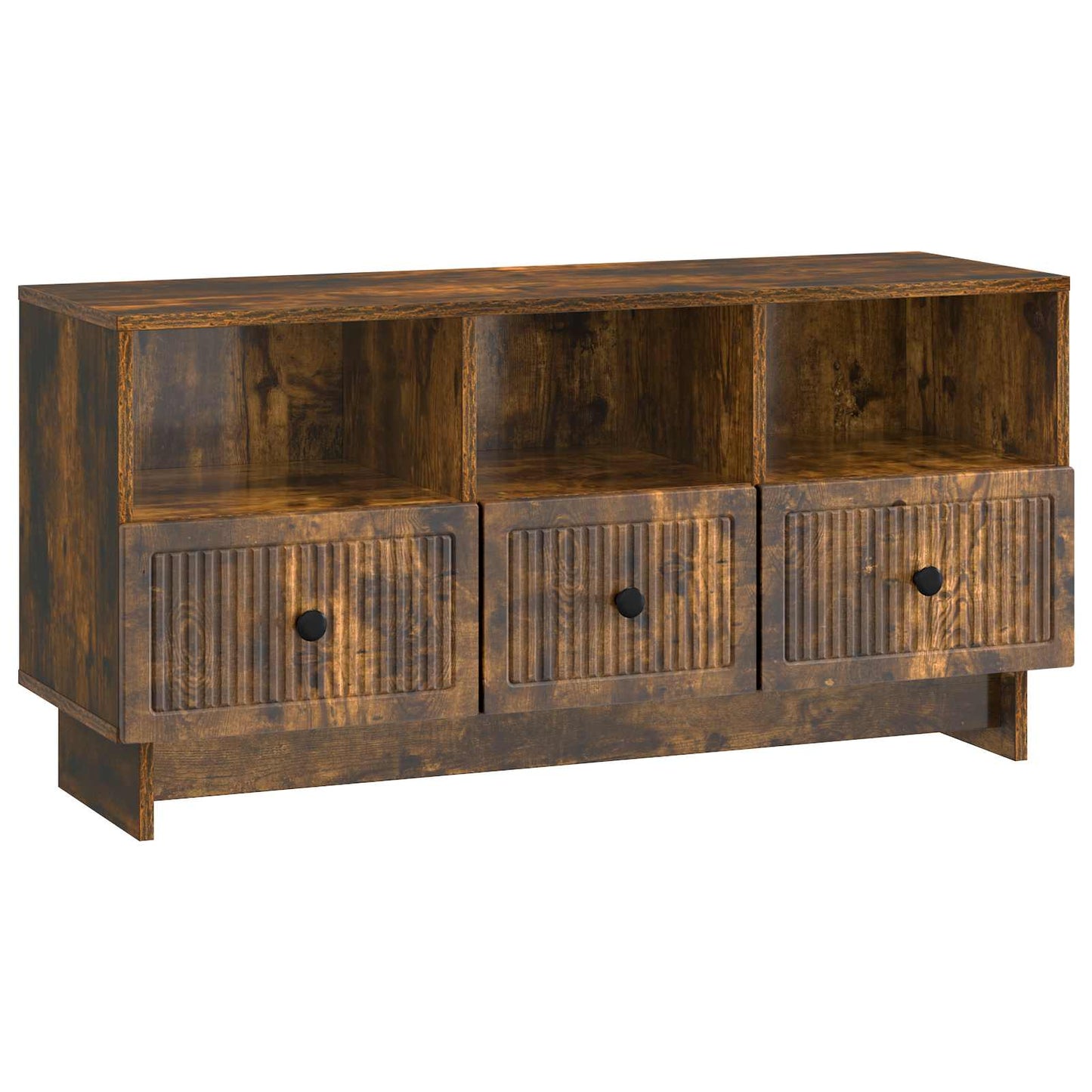 TV-kast met lade Gerookt eiken 102 x 34,5 x 50 cm Bewerkt hout is nu te koop bij PeponiXL, paradijselijk wonen!