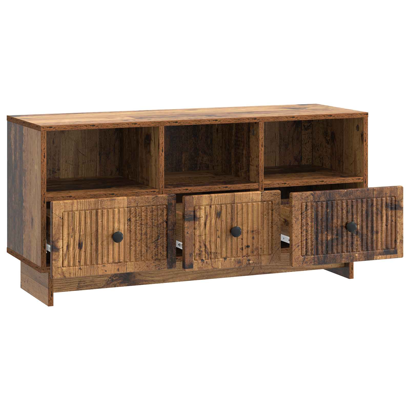 TV-kast met lade Oud hout 102 x 34,5 x 50 cm Bewerkt hout is nu te koop bij PeponiXL, paradijselijk wonen!