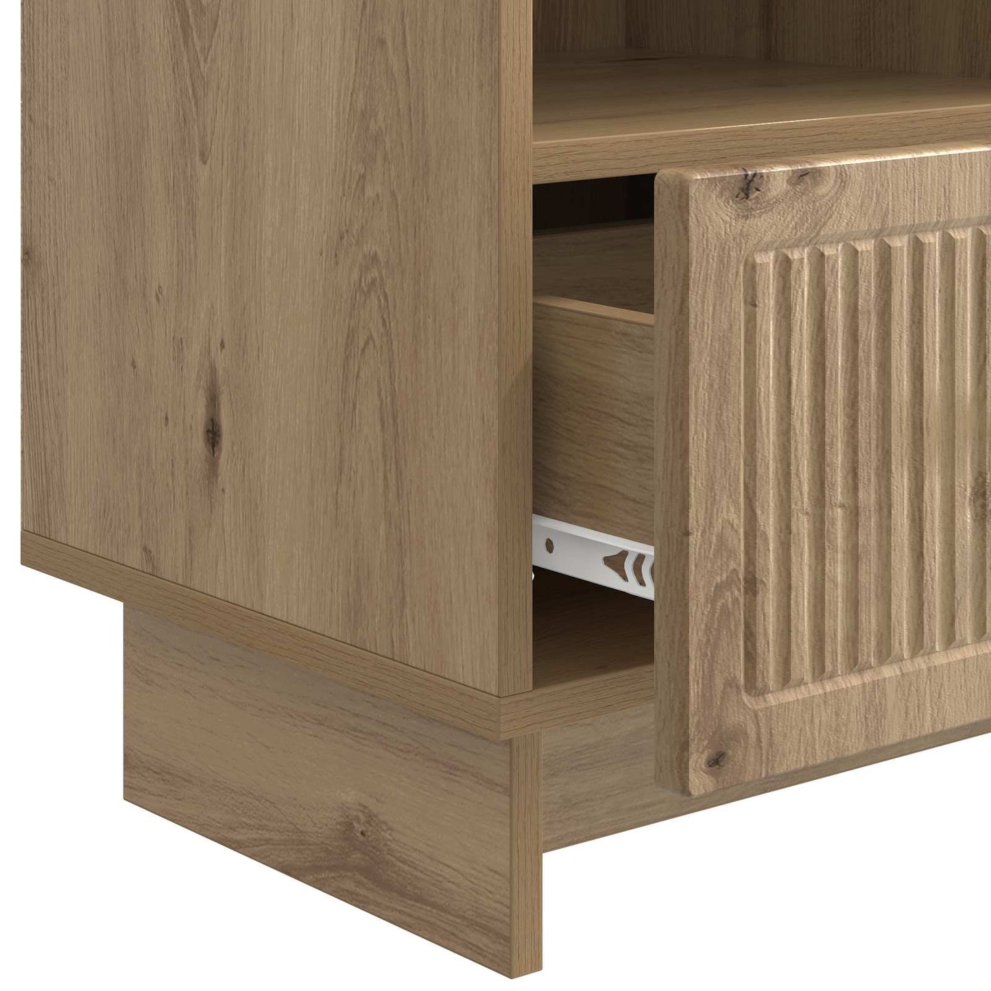 TV-kast Artisanaal eiken 102 x 34,5 x 50 cm Bewerkt hout is nu te koop bij PeponiXL, paradijselijk wonen!