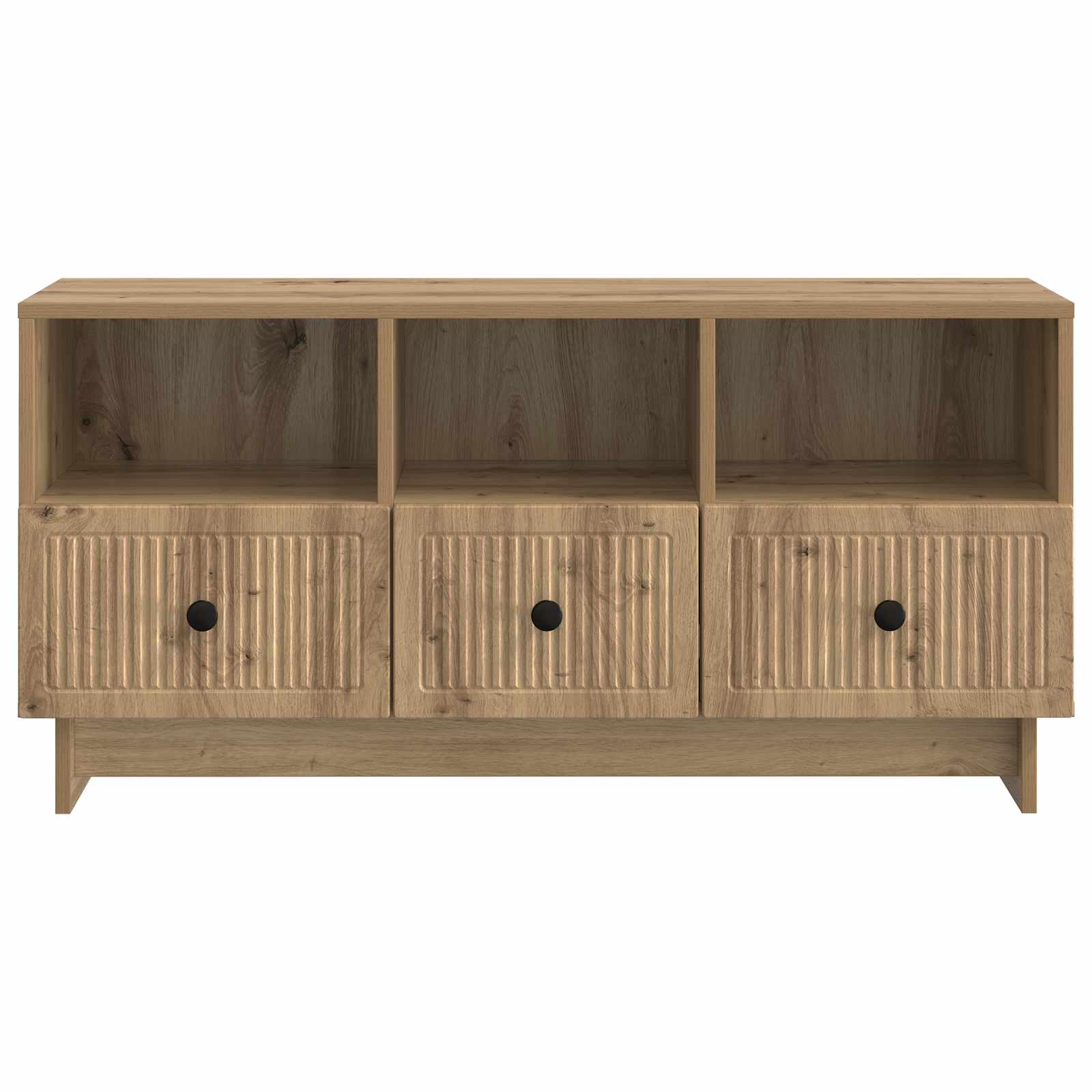 TV-kast Artisanaal eiken 102 x 34,5 x 50 cm Bewerkt hout is nu te koop bij PeponiXL, paradijselijk wonen!