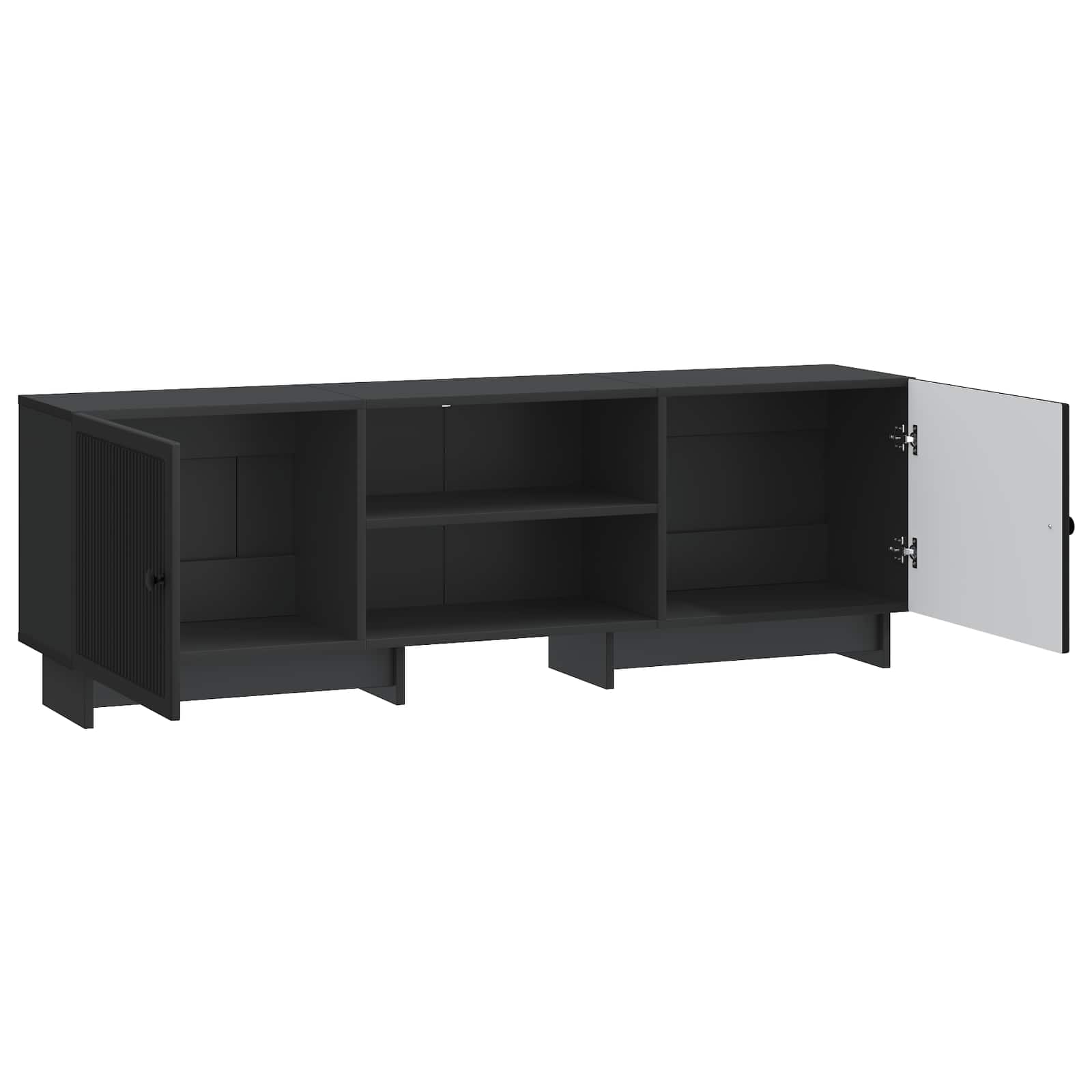 TV-kast Zwart 150 x 31 x 50 cm Geconstrueerd hout is nu te koop bij PeponiXL, paradijselijk wonen!