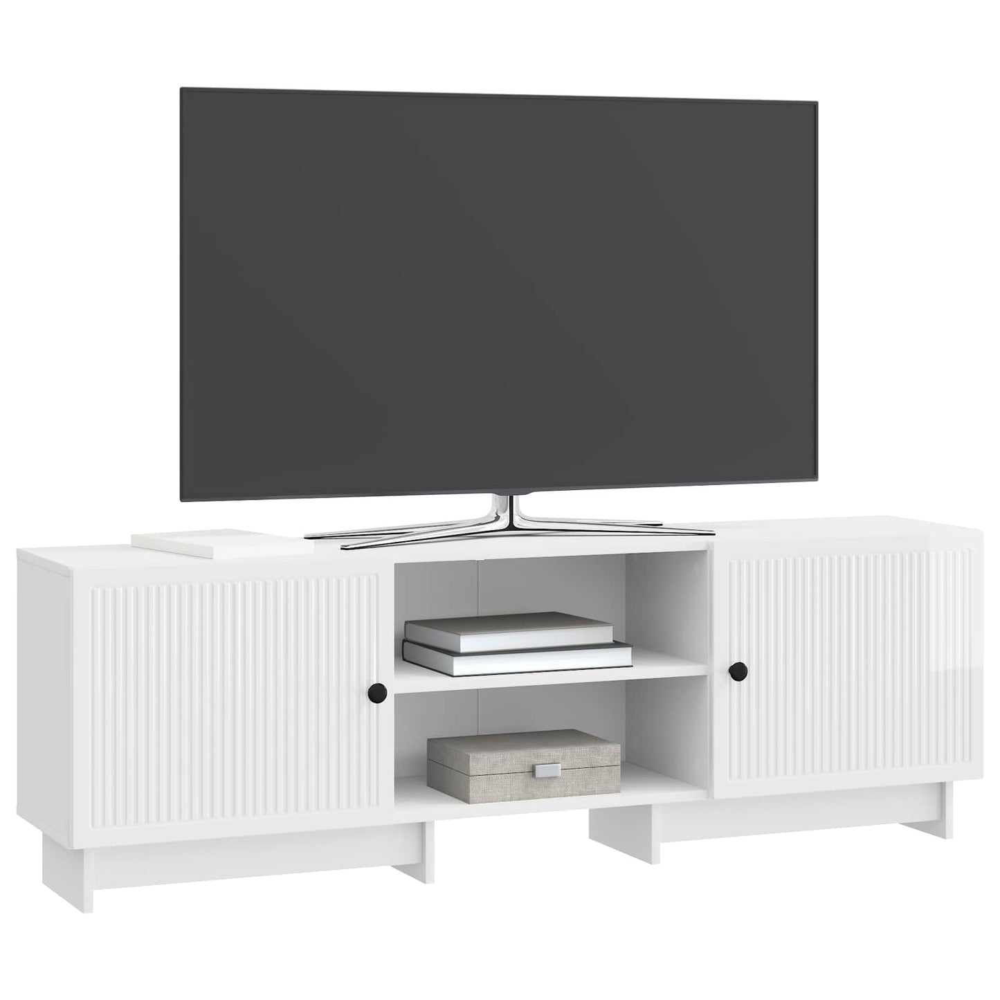 TV-kast Hoogglans Wit 150 x 31 x 50 cm Geconstrueerd hout is nu te koop bij PeponiXL, paradijselijk wonen!