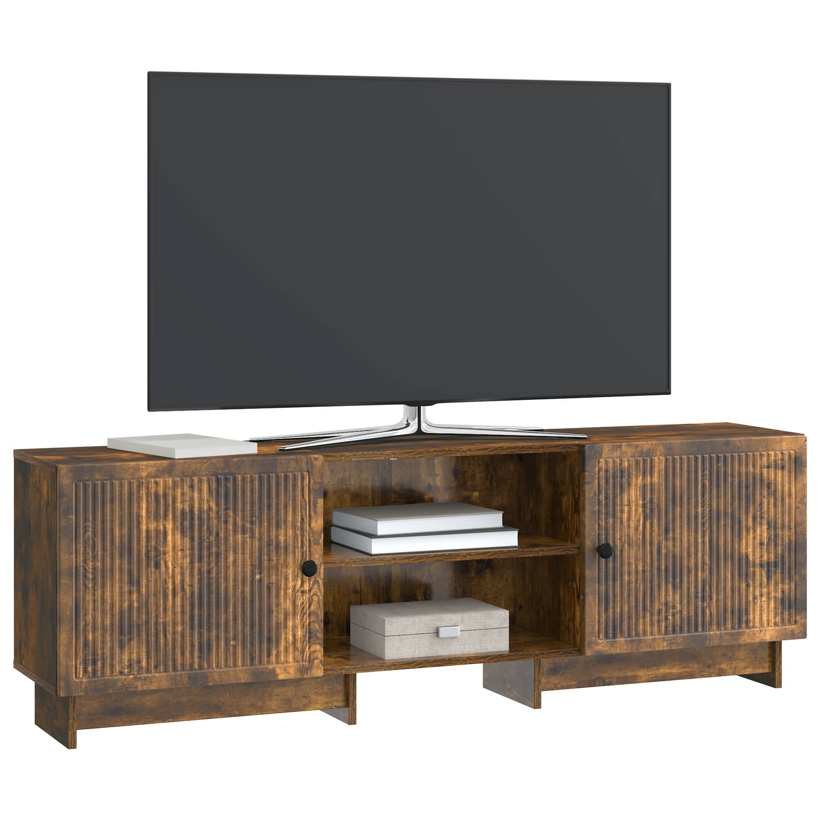 TV-kast Gerookte Eik 150 x 31 x 50 cm Geconstrueerd hout is nu te koop bij PeponiXL, paradijselijk wonen!