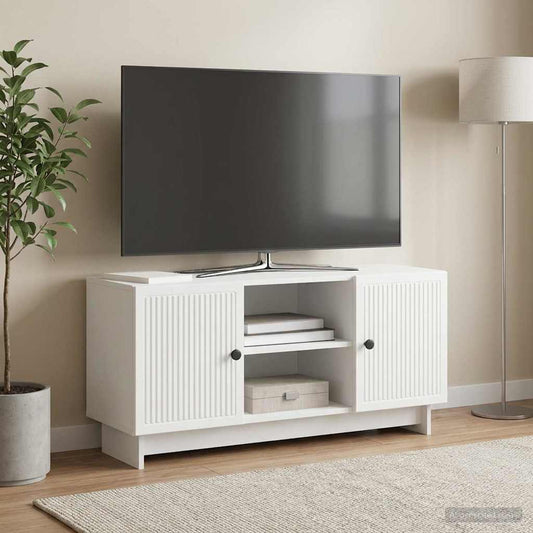 TV-kast 102 x 34,5 x 50 cm Wit Bewerkt hout is nu te koop bij PeponiXL, paradijselijk wonen!