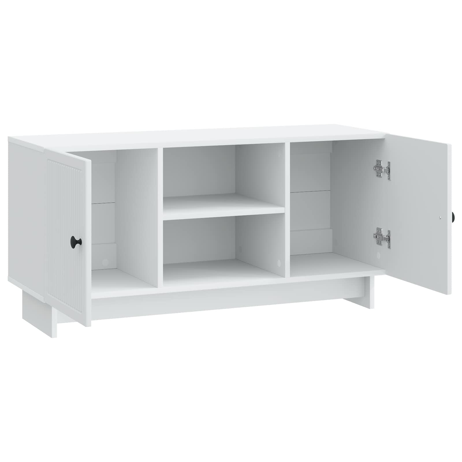 TV-kast 102 x 34,5 x 50 cm Wit Bewerkt hout is nu te koop bij PeponiXL, paradijselijk wonen!