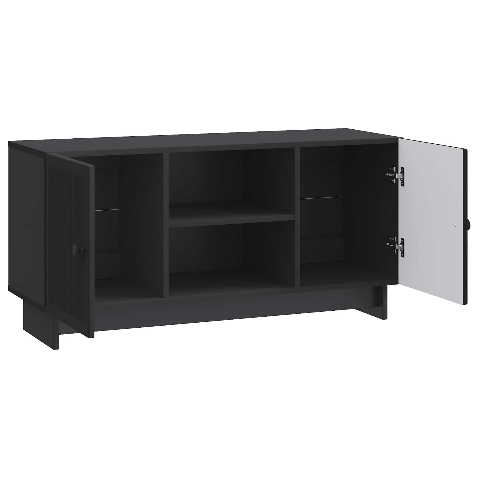 TV-kast Zwart 102 x 34,5 x 50 cm Bewerkt hout is nu te koop bij PeponiXL, paradijselijk wonen!