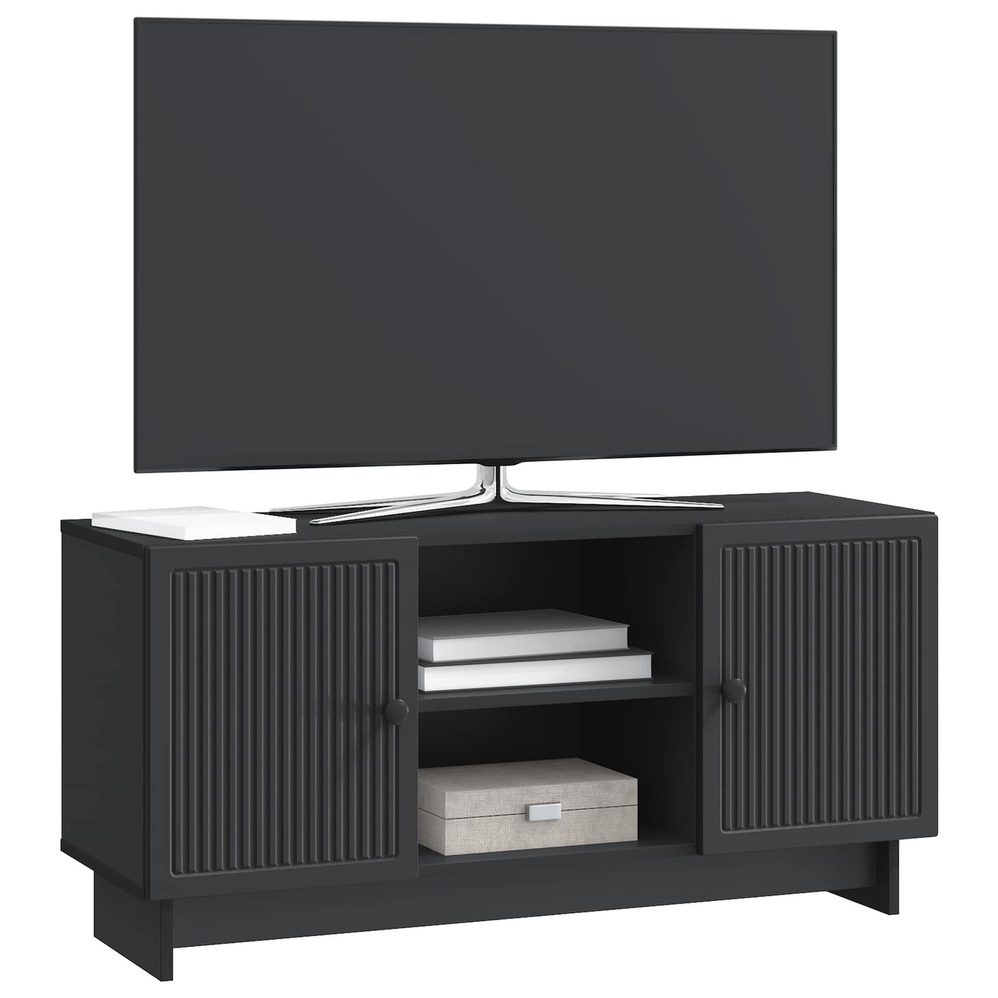 TV-kast Zwart 102 x 34,5 x 50 cm Bewerkt hout is nu te koop bij PeponiXL, paradijselijk wonen!