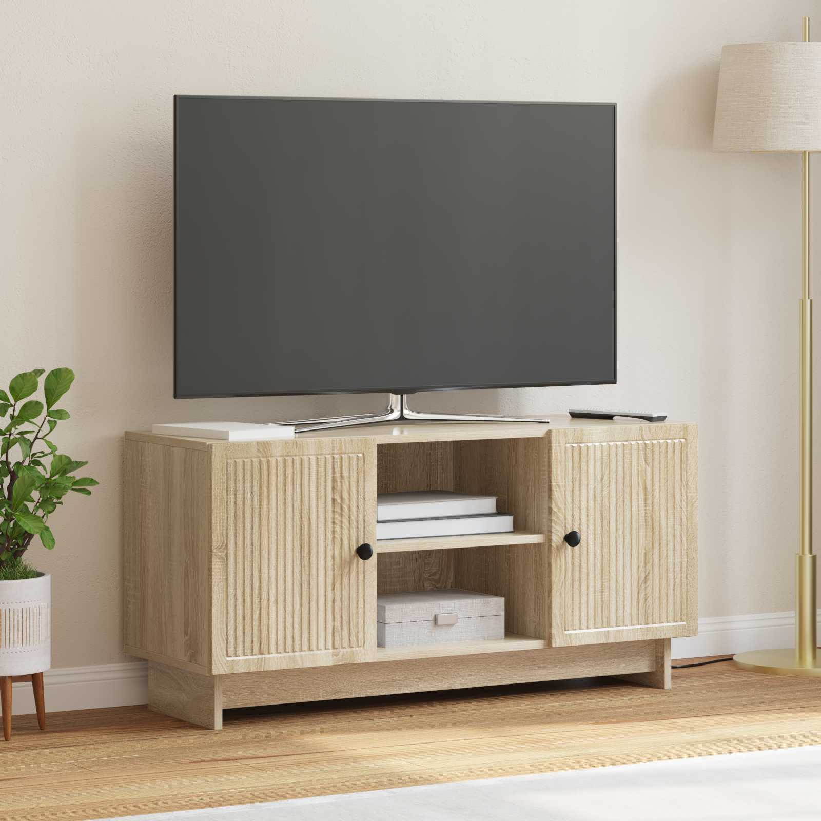 TV-kast Sonoma Eiken 102 x 34,5 x 50 cm Bewerkt hout is nu te koop bij PeponiXL, paradijselijk wonen!