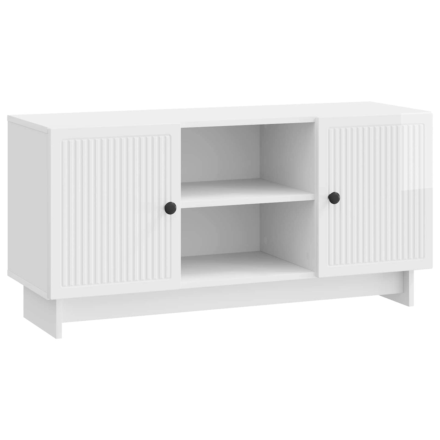 TV-kast Hoogglans wit 102 x 34,5 x 50 cm Bewerkt hout is nu te koop bij PeponiXL, paradijselijk wonen!