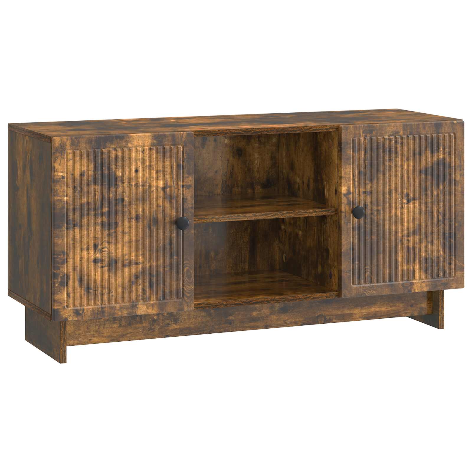 TV-kast Gerookt eiken 102 x 34,5 x 50 cm Bewerkt hout is nu te koop bij PeponiXL, paradijselijk wonen!